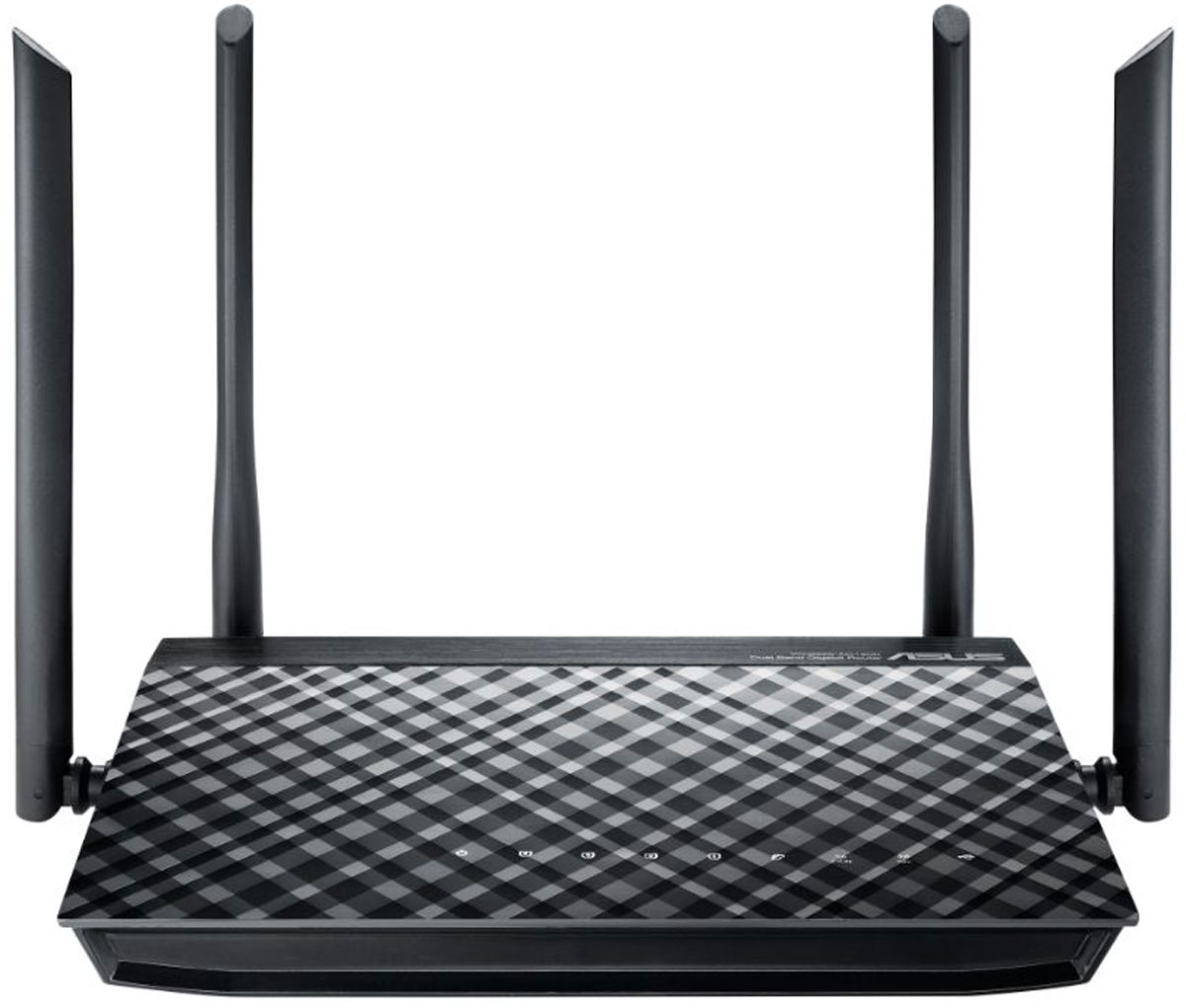 ASUS RT-AC1200GPLUS, Black маршрутизаторRT-AC1200GPLUS ASUS RT-AC1200GPLUS, Black маршрутизаторRT-AC1200GPLUSНовый двухдиапазонный маршрутизатор ASUS RT-AC1200G+ Современные стандартыAsus RT-AC1200GPLUS - это современный двухдиапазонный беспроводной маршрутизатор с четырьмя внешними антеннами. Поддержка стандарта 802.11ac означает увеличенную скорость передачи данных по сети Wi-Fi, а благодаря разъему USB 2.0 к маршрутизатору можно подключить 3G/4G-модемы, принтеры и внешние накопители, что позволит расширить функциональность устройства. С помощью технологии ASUS AiCloud пользователь сможет получить доступ к его файлам, хранящимся в домашней сети и облачных хранилищах, где бы он ни находился.Высокая скорость передачи данныхЭто беспроводной маршрутизатор стандарта 802.11ac, обеспечивающий скорость передачи данных в диапазоне 5 ГГц до 867 Мбит/с, что по сравнению с обычным роутером, в 3 раза быстрее. Поддержка стандарта 802.11ac, реализованная с помощью чипсета Broadcom, означает, что владельцы нового RT-AC1200G Plus могут насладиться онлайн-играми без задержек и комфортной работой даже с самыми требовательными к полосе пропускания системами.Большой радиус действия беспроводного модуляБольшая зона покрытия, обеспечиваемая четырьмя антеннами и оптимизированным усилителем сигнала, делают RT-AC1200G Plus идеальным выбором для больших помещений, а поддержка стандарта Wi-Fi 802.11ac означает повышенную скорость передачи данных.Технология AiRadarТехнология ASUS AiRadar служит для увеличения зоны покрытия сети Wi-Fi. Интеллектуально определяя расположение подключенных устройств, RT-AC1200G Plus преобразует слабый всенаправленный сигнал в сильный однонаправленный, что обеспечивает более высокую скорость передачи данных.Поддержка двух частотных диапазонов для беспроводных сетейБлагодаря возможности одновременной работы в двух частотных диапазонах (2,4 и 5 ГГц) со скоростью 300 Мбит/с и 867 Мбит/с, соответственно, RT-AC1200G Plus обеспечивает общую скорость передачи данных по беспроводной сети на уровне 1167 Мбит/с. Это позволяет владельцу нового RT-AC1200G Plus оптимизировать работу с учётом выполнения нескольких задач одновременно, например, при передаче потокового видео с разрешением Ultra-HD, запуске онлайн-игры, параллельной загрузке файлов и просмотре веб-страниц.Подключение периферийных устройствRT-AC1200G Plus наделен интерфейсом USB 2.0, к которому можно подключить принтер, сканер или внешний жесткий диск, и сделать его доступным для всех пользователей сети в качестве общего ресурса.Быстрое переключение режима работыПомимо стандартного режима работы (в качестве беспроводного маршрутизатора) RT-AC1200G Plus может использоваться в режиме беспроводной точки доступа (для реализации беспроводного интерфейса в существующей проводной сети). Выбор режима производится через веб-интерфейс устройства.Процессор: BCM47189+ BCM43217Кнопка WPS