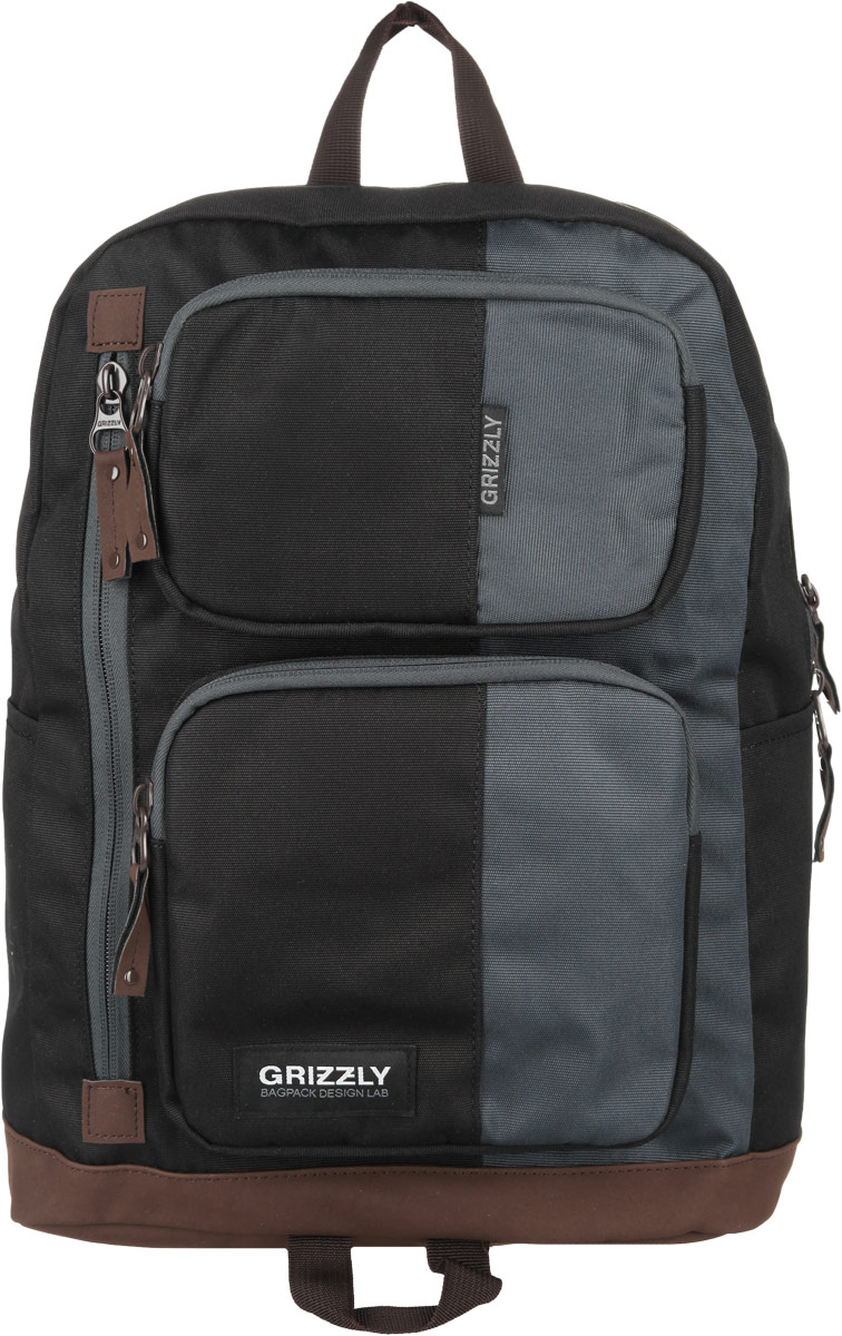 Рюкзак городской Grizzly, цвет: черный, 23 л. RU-619-1/4RU-619-1-4 Рюкзак городской Grizzly, цвет: черный, 23 л. RU-619-1/4RU-619-1-4Стильный городской рюкзак Grizzly выполнен из таслана, оформлен нашивкой с символикой бренда.Рюкзак содержит одно вместительное отделение, которое закрывается на молнию. Внутри расположены: врезной карман на молнии и мягкий накладной карман на липучке, предназначенный для переноски планшета или небольшого ноутбука. Снаружи, по бокам изделия, расположены два накладных кармана. На лицевой стороне расположены: два объемных кармана, каждый из которых закрывается на молнию, и врезной карман на молнии. Задняя сторона рюкзака дополнена потайным карманом на молнии. Рюкзак оснащен петлей для подвешивания и двумя практичными лямками регулируемой длины.Практичный рюкзак станет незаменимым аксессуаром, который вместит в себя все необходимое.