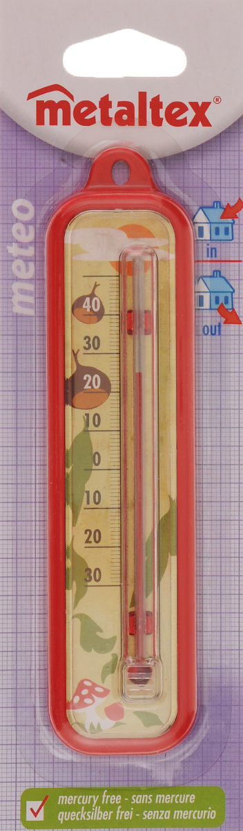 Термометр Metaltex Meteo, цвет: красный29.80.03_ красный Термометр Metaltex Meteo, цвет: красный29.80.03_ красныйТермометр Metaltex Meteo выполнен из пластика и оснащен шкалой с крупными цифрами. Он предназначен для измерения температуры воздуха в помещении.Экологически безопасный термометр - не содержит ртуть.