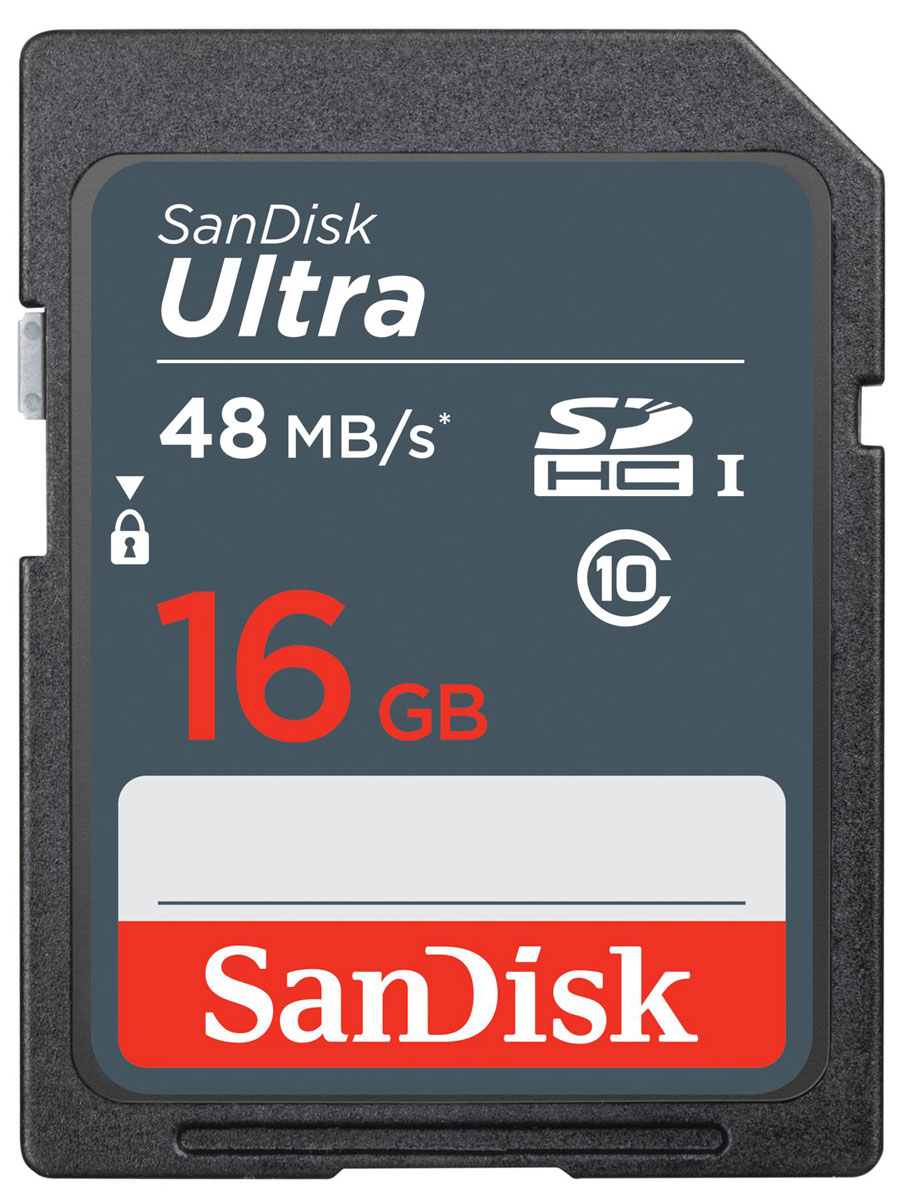 SanDisk Ultra SDHC UHS-I 16GB карта памяти (48 МБ/с)