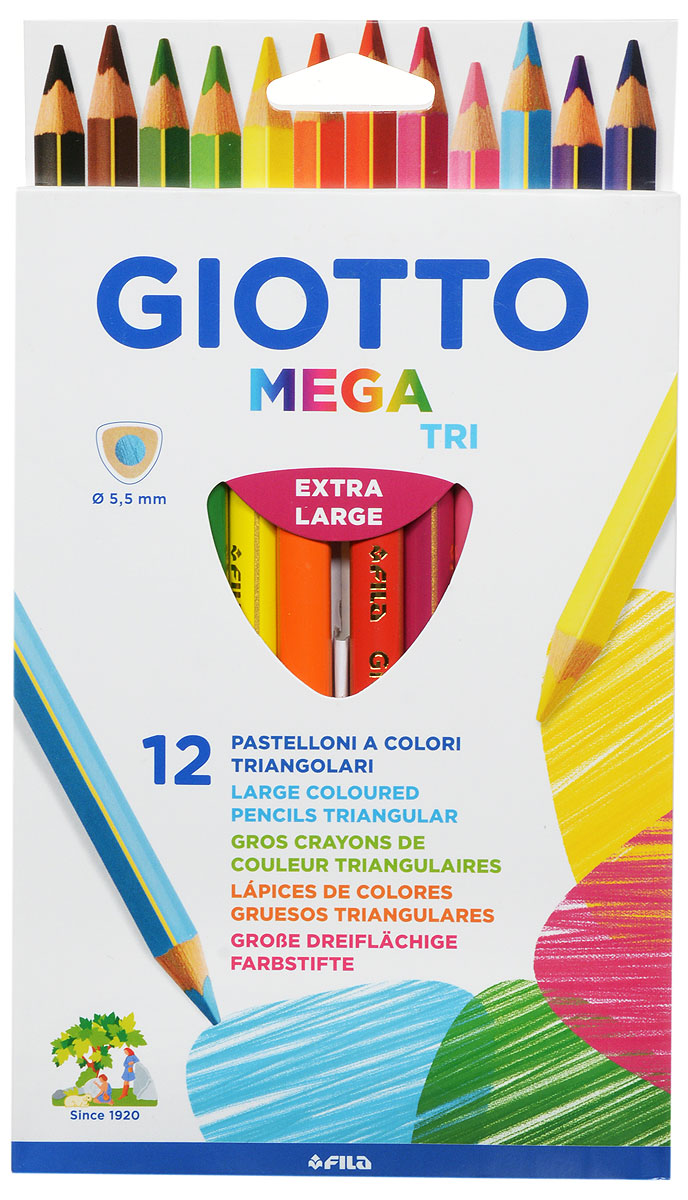 Giotto Цветные карандаши Mega-Tri 12 цветов