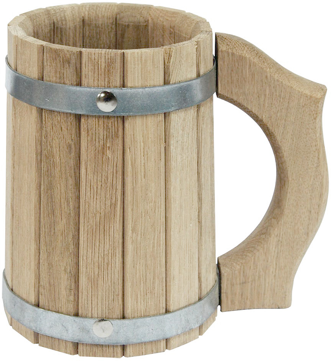 Кружка для бани и сауны Proffi Sauna, 1 лPS0049 Кружка для бани и сауны Proffi Sauna, 1 лPS0049Кружка Proffi Sauna выполнена из натурального дуба с двумя металлическими обручами и резной ручкой. Она просто незаменима для подачи напитков, приготовления отваров из трав и ароматических масел, также подходит для декора или в качестве сувенира.Эксплуатация бондарных изделий. Перед первым использованием бондарное изделие рекомендуется подготовить. Для этого нужно наполнить изделие холодной водой и оставить наполненным на 2-3 часа. Затем необходимо воду слить, обдать изделие сначала горячей, потом холодной водой.Не рекомендуется оставлять бондарные изделия около нагревательных приборов, а также под длительным воздействием прямых солнечных лучей.С момента начала использования бондарного изделия не рекомендуется оставлять его без воды на срок более 1 недели. Но и продолжительное время хранить в таких изделиях воду тоже не следует.После каждого использования необходимо вымыть и ошпарить изделие кипятком. В качестве моющих средств желательно использовать пищевую соду либо раствор горчичного порошка.Правильное обращение с бондарными изделиями позволит надолго сохранить их эксплуатационные свойства и продлить срок использования! .Объем кружки: 1 л. Диаметр по верхнему краю: 10,5 см. Высота стенки: 16 см. Длина ручки: 14 см.