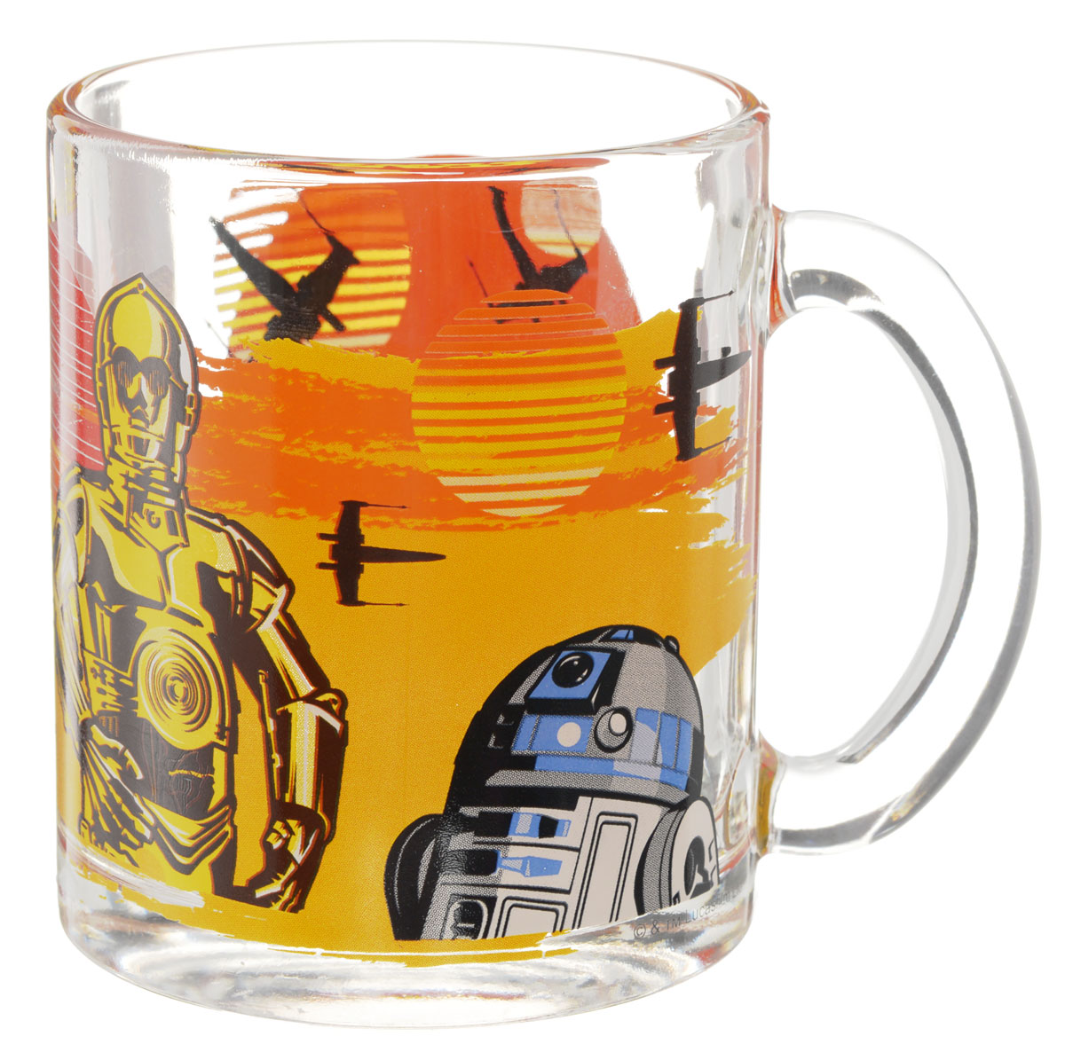 Star Wars Кружка детская Роботы 300 млSWG0103 Star Wars Кружка детская Роботы 300 млSWG0103Детская кружка Star Wars Роботы с любимыми героями станет отличным подарком для вашего ребенка. Она выполнена из стекла и оформлена изображением героев киновселенной Звездные войны. Кружка дополнена удобной ручкой. Такой подарок станет не только приятным, но и практичным сувениром: кружка будет незаменимым атрибутом чаепития, а оригинальное оформление кружки добавит ярких эмоций и хорошего настроения.Можно использовать в посудомоечной машине.