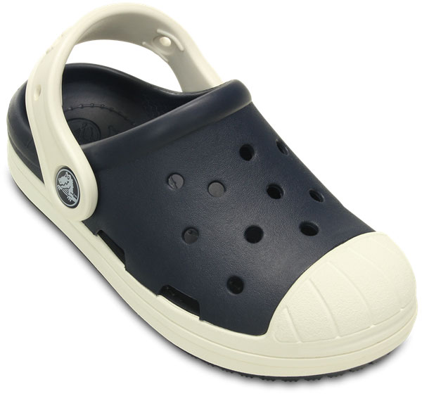 Сабо детские Crocs Bump It Clog K, цвет: темно-синий, белый. 202282-43W-126. Размер C12 (29)