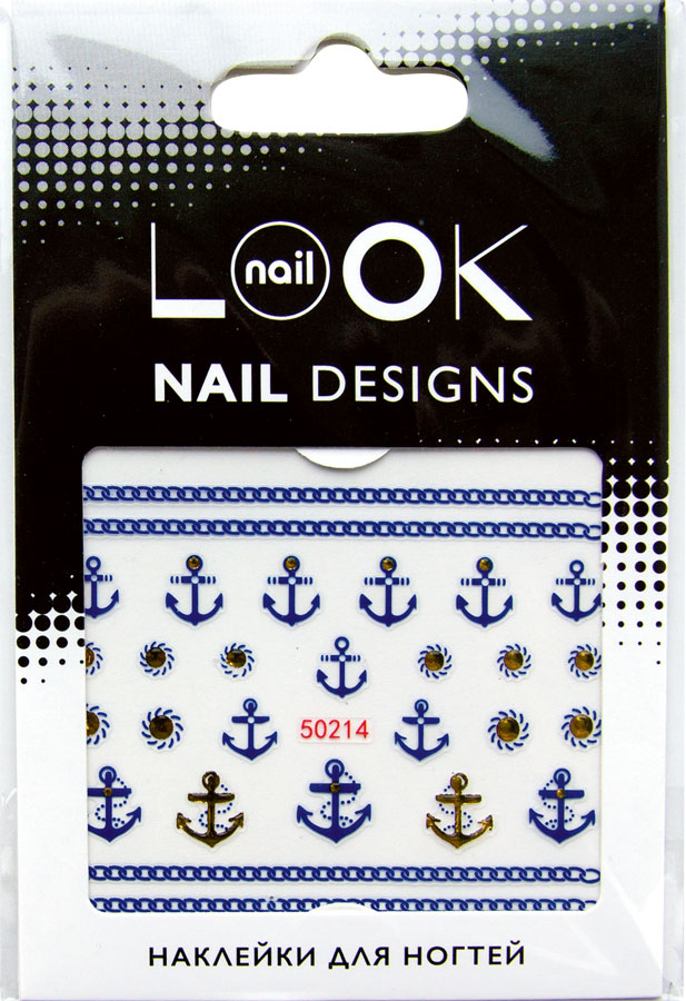 nailLOOK Наклейка для ногтей Nail stickers синие, золотые50214 nailLOOK Наклейка для ногтей Nail stickers синие, золотые50214Nail Stickers наклейка для ногтей,синие/золотые якоря