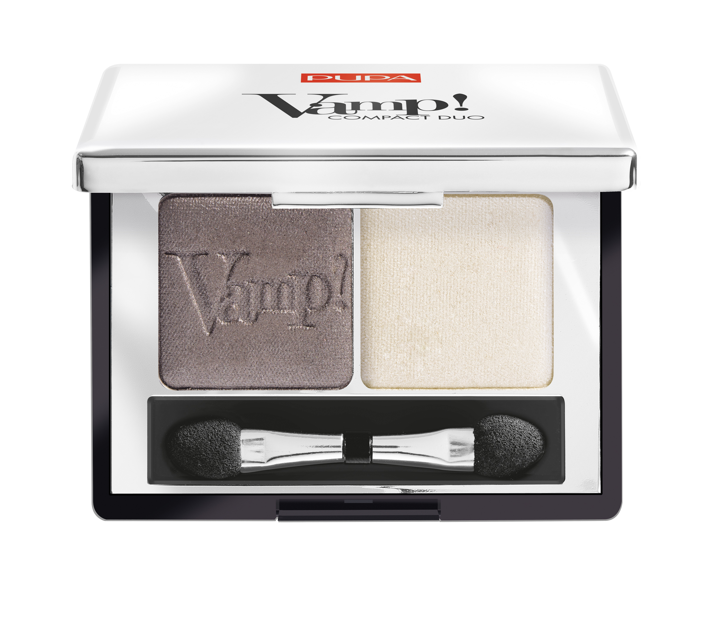 Pupa Компактные двойные тени VAMP! DUO тон 008 кремовый серо-коричневый, 2,2 г040087008 Pupa Компактные двойные тени VAMP! DUO тон 008 кремовый серо-коричневый, 2,2 г040087008Двойные компактные тени VAMP! COMPACT DUO. Набор из двух компактных теней для век. Инновационная формула - высокая концентрация пигментов, чистый однородный цвет. Очень мягкая текстура легко растушёвывается и позволяет моделировать степень покрытия. Абсолютно чистый, однородный и равномерный цвет. Формула нового поколения: специальное сочетание связующих веществ делает цвет равномерным по всей поверхности века, увеличивая стойкость макияжа.