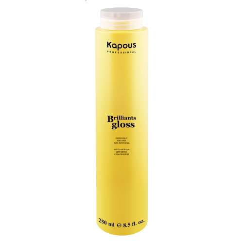Kapous Блеск-бальзам для волос Brilliants Gloss 250 млKap570 Kapous Блеск-бальзам для волос Brilliants Gloss 250 млKap570Блеск-бальзам «Brilliants gloss» предназначен для ежедневного ухода за натуральными и окрашенными волосами. Кремовая текстура бальзама усиливает эффект шампуня, облегчает расчесывание, возвращает волосам упругость и эластичность. Благодаря комбинации косметических масел и активных аминокислот бальзам эффективно восстанавливая блеск тусклых волос, возвращая им естественный здоровый вид. Пантенол увеличивает потенциал волос, стимулирует восстановительные процессы, укрепляет поверхность волоса и придаёт им здоровый блеск.