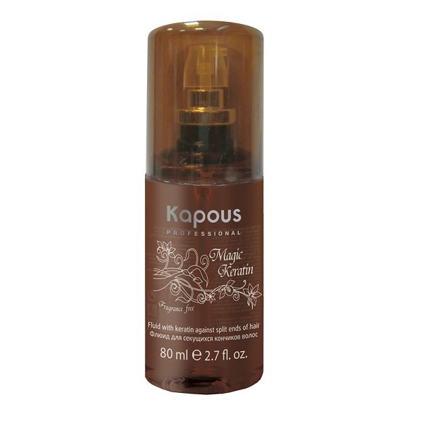 Kapous Флюид для секущихся волос с кератином Magic Keratin 80 млKap620 Kapous Флюид для секущихся волос с кератином Magic Keratin 80 млKap620Серия «Fragrance free» не имеет парфюмированных добавок. Биоактивные аминокислоты Кератина повышают упругость волос, предотвращая расщепление концов волос. УФ-фильтры защищают от воздействия внешних факторов.