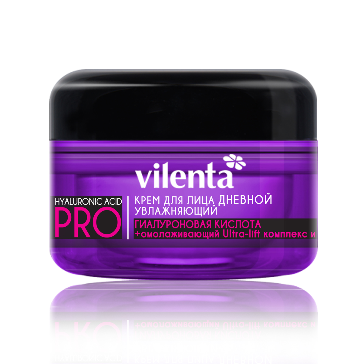 Vilenta Крем для лица Дневной Увлажняющий Hyaluronic Acid Pro, 50 млNS-2.2 Vilenta Крем для лица Дневной Увлажняющий Hyaluronic Acid Pro, 50 млNS-2.2Насыщенная увлажняющая формула крема для интенсивного ухода за обезвоженной и чувствительной кожей с гиалуроновой кислотой и комплексом морских водорослей оказывает выраженное омолаживающее действие, обеспечивает длительное увлажнение и разглаживает морщины. Направленно улучшает качественные характеристики кожи — тонус, плотность и эластичность. UV-фильтры нового поколения, входящие в состав крема, обеспечивают защиту клеток кожи от повреждающего действия УФО, помогая предотвратить преждевременное старение кожи.