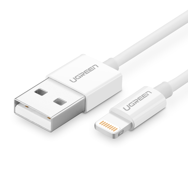 Ugreen UG-20727, White кабель USB 2.0 - Apple Lightning 0.5 мUG-20727 Ugreen UG-20727, White кабель USB 2.0 - Apple Lightning 0.5 мUG-20727Кабель Ugreen UG-20727 для устройств Apple обеспечивает высокую скорость передачи данных для быстрой загрузки музыки, фотографий и видео на ваш iPhone с разъемом Linghtning. Имеет сертификацию MFI.Тип оболочки: ПВХОбратная совместимость: с USB 1.1