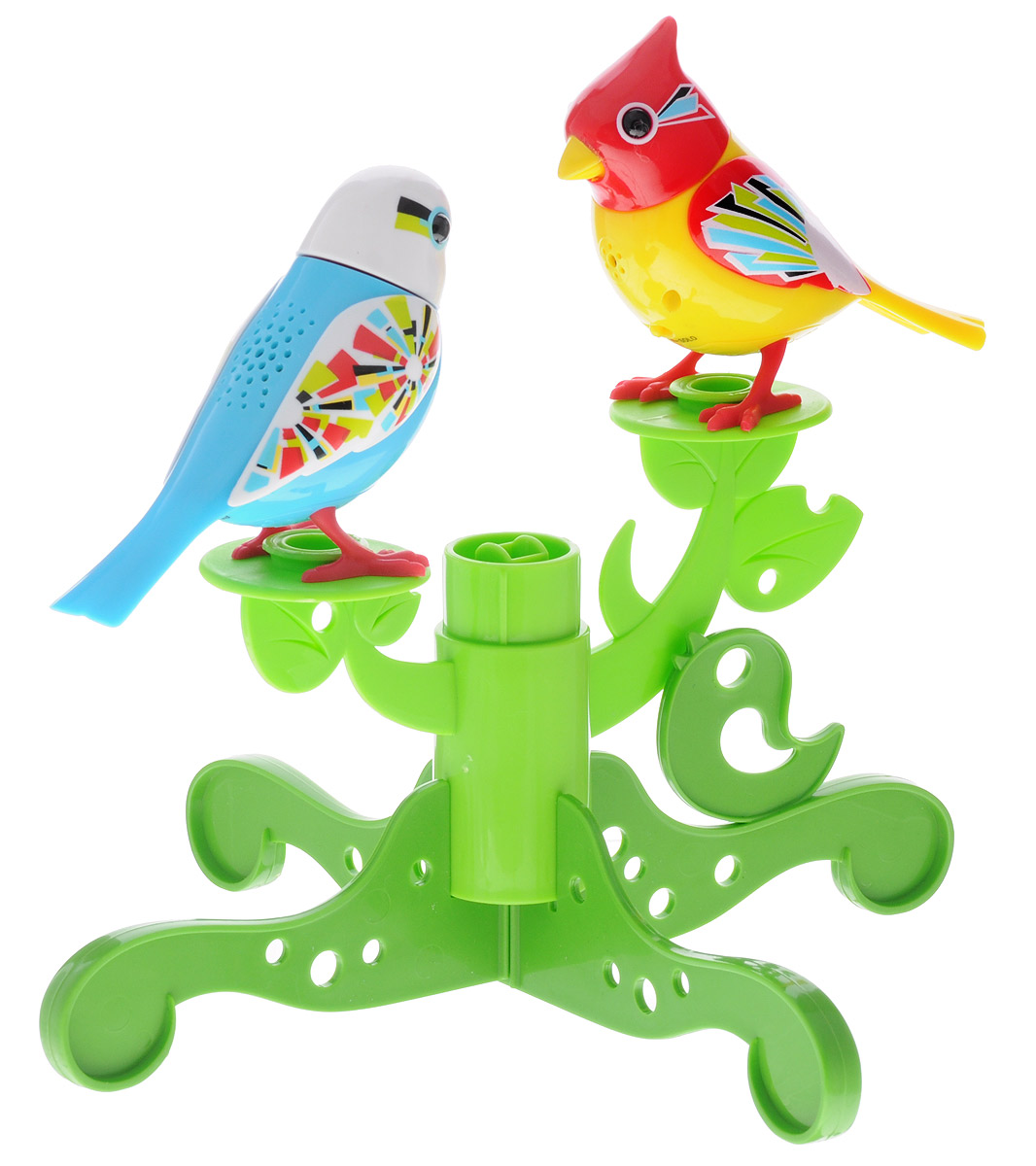 DigiFriends Интерактивная игрушка Две птички с деревом цвет голубой желтый