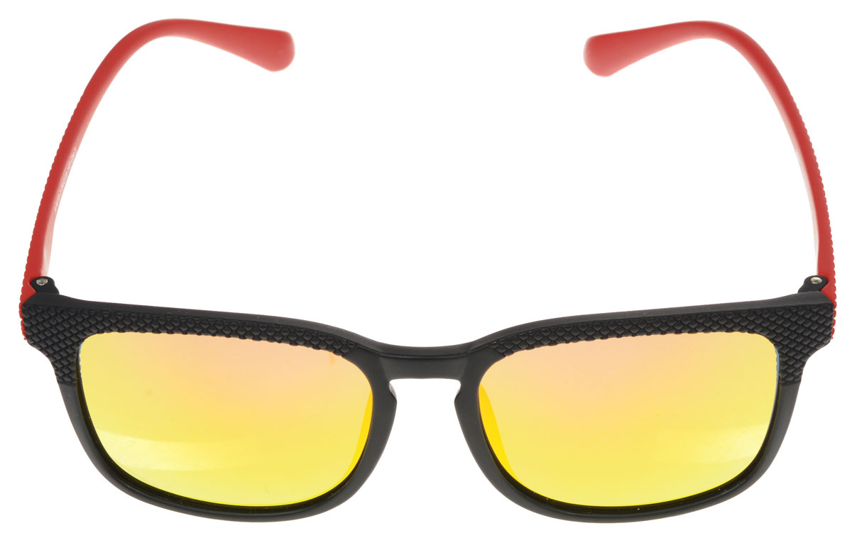 Очки солнцезащитные женские Fabretti, цвет: черный, красный, желтый. A1618-3