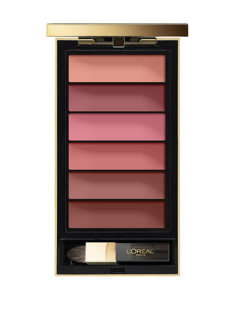 LOreal Paris Палитра естественных оттенков помад Color Riche, оттенок 01, Nude, 74 гA8548700 LOreal Paris Палитра естественных оттенков помад Color Riche, оттенок 01, Nude, 74 гA8548700Создайте желанный образ с помощью палитры из шести любимых оттенков культовых помад Color Riche. Откройте для себя разнообразие насыщенных пигментов и чувственной текстуры. Оцените надежную и удобную упаковку роскошного золотистого оттенка.Дизайнерская кисть и роскошное зеркало - все для того, чтобы почувствовать себя настоящим визажистом!