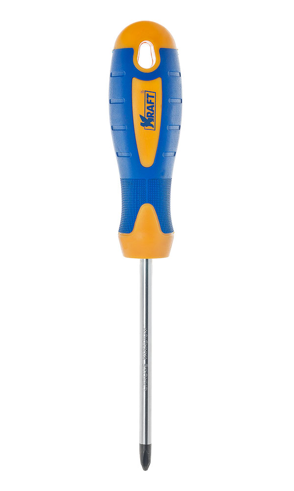 Отвертка крестовая Kraft PH1х100 КТ 700420КТ 700420 Отвертка крестовая Kraft PH1х100 КТ 700420КТ 700420- отвертка крестовая 1x100 mm (рукоятка двухкомпонентная, намагниченный наконечник, Cr-V)