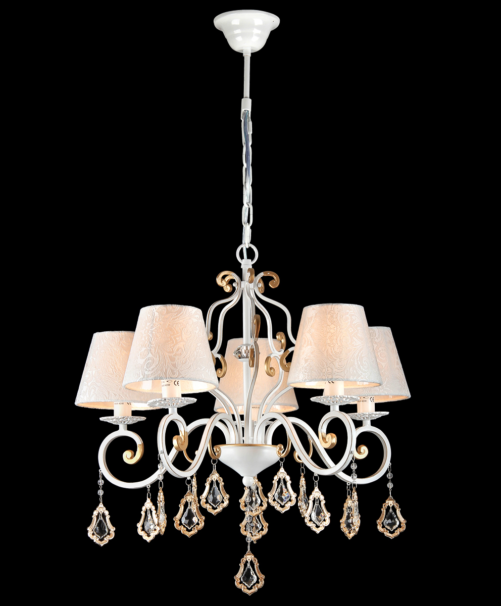 Люстра Natali Kovaltseva Grace 10427/5C WHITE GOLDGrace 10427/5C WHITE GOLD Люстра Natali Kovaltseva Grace 10427/5C WHITE GOLDGrace 10427/5C WHITE GOLDD58 x H55 cm