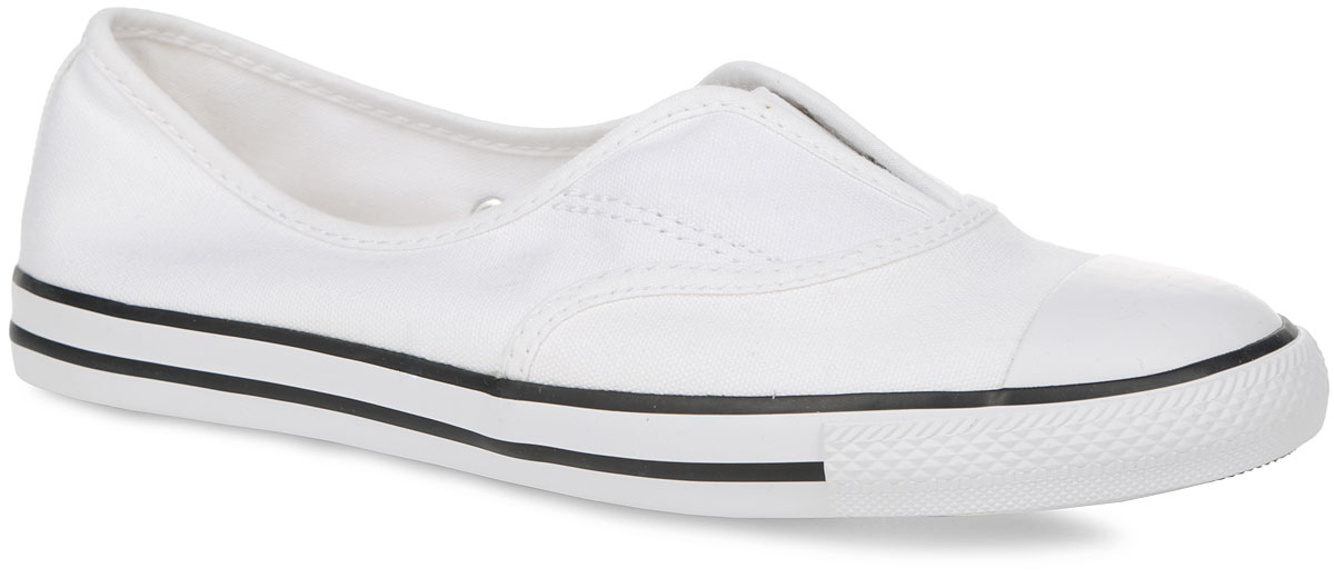 Слипоны женские Converse Chuck Taylor All Star Cove Slip, цвет: белый. 551516. Размер 6 (37)551516 Слипоны женские Converse Chuck Taylor All Star Cove Slip, цвет: белый. 551516. Размер 6 (37)551516Модные женские слипоны Chuck Taylor All Star Cove Slip от Converse покорят вас с первого взгляда! Модель изготовлена из прочного текстиля и оформлена на одной из боковых сторон металлическими люверсами, на подошве - контрастными полосками. Эластичная резинка, расположенная на подъеме, гарантирует идеальную посадку обуви на вашей ноге. Текстильная подкладка предотвратит натирание. Мягкая стелька из материала EVA обеспечивает комфорт и удобство при ходьбе. Гибкая подошва, дополненная рифлением, обеспечивает хорошее сцепление с любой поверхностью. Слипоны прекрасно сидят на ноге, их легко надеть и снять – словом, это идеальный выбор для тех, кому нужна современная обувь, отвечающая принципу надел и пошел!