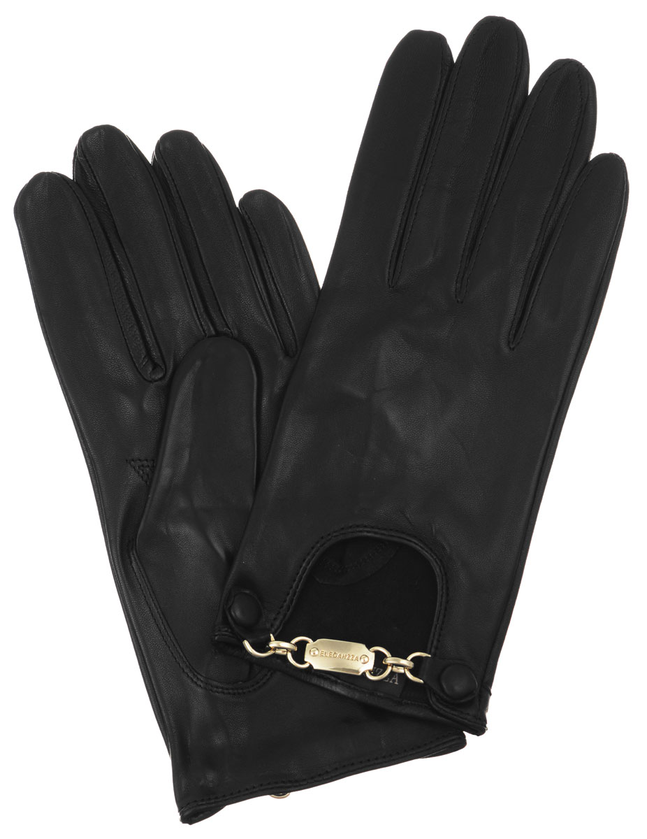 Перчатки женские Eleganzza, цвет: черный. HP038. Размер 7,5