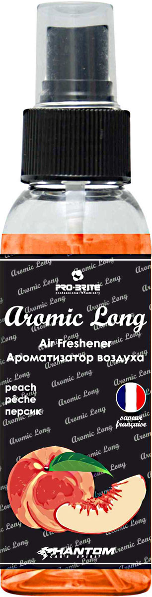 Ароматизатор воздуха автомобильный Phantom Aromic Long, персик, спрей 100 млРН4044 Ароматизатор воздуха автомобильный Phantom Aromic Long, персик, спрей 100 млРН4044Ароматизатор воздуха на основе натуральных отдушек с насыщенным ароматом. Применим в любых помещениях и салонах автомобилей. Нейтрализует неприятные запахи и придает воздуху свежесть.