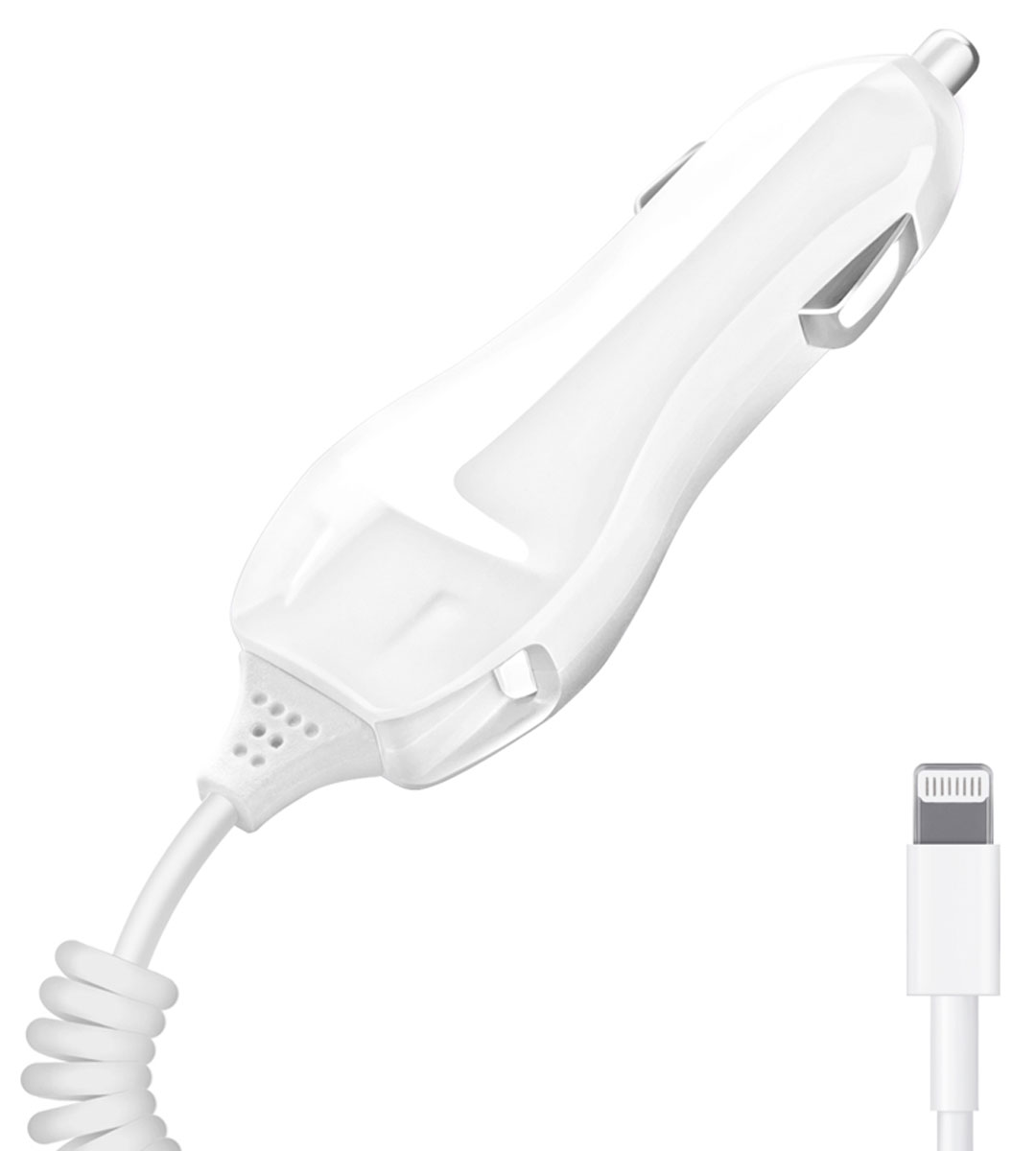 Deppa Classic 8-pin для Apple, White автомобильное зарядное устройство