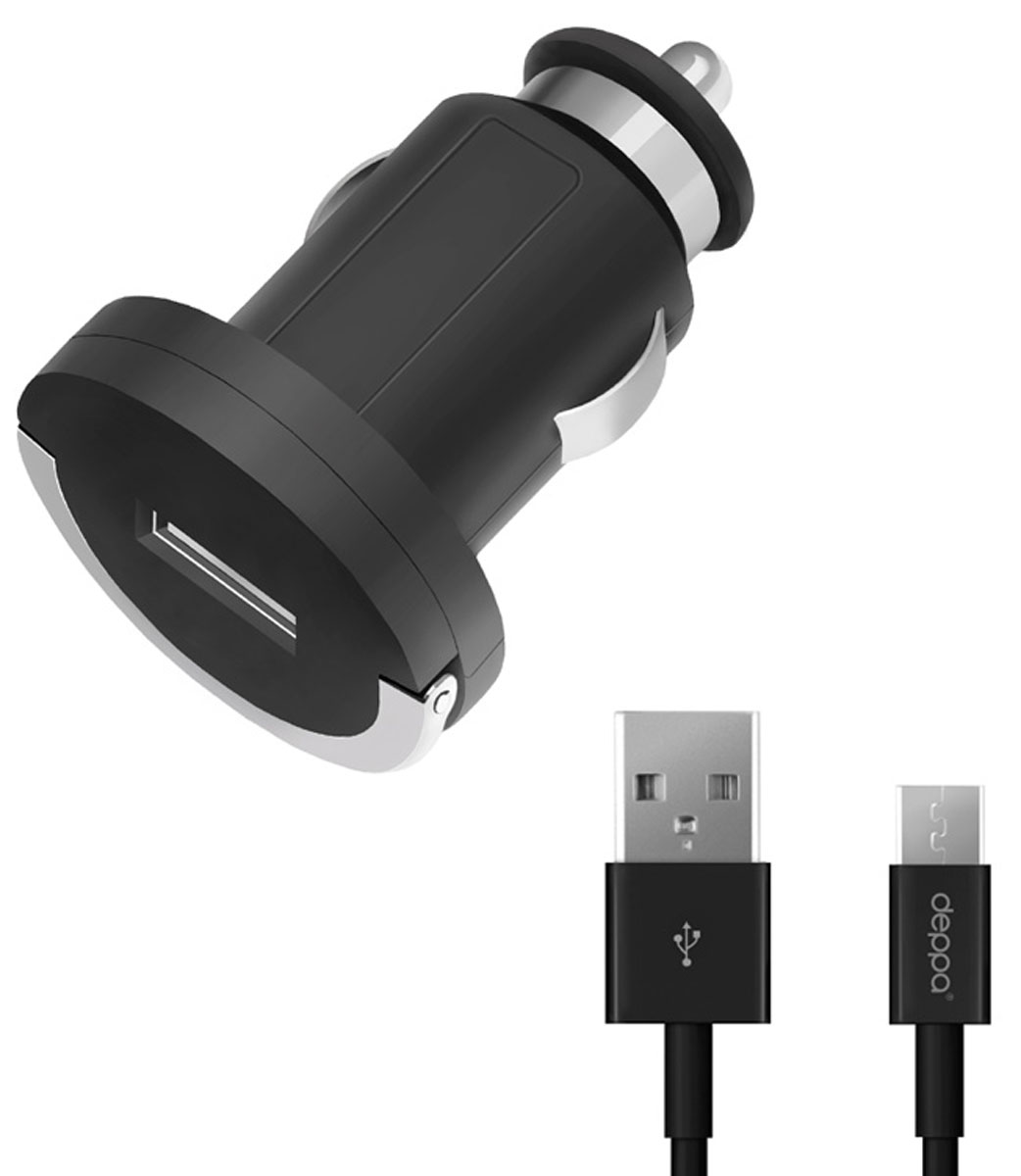 Deppa Ultra USB Quick Charge 2.0, Black автомобильное зарядное устройство