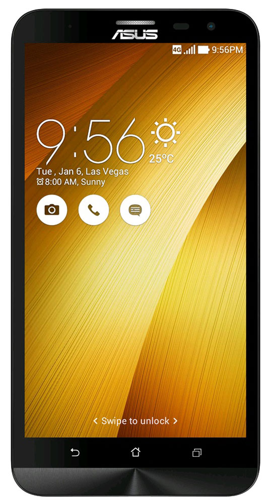 ASUS ZenFone 2 Laser ZE601KL, Gold (90AZ0113-M00380)90AZ0113-M00380 ASUS ZenFone 2 Laser ZE601KL, Gold (90AZ0113-M00380)90AZ0113-M00380Беспрецедентная производительность, четкое изображение, интуитивно понятный пользовательский интерфейс – все это вы найдете в новом смартфоне Asus ZenFone 2 Laser ZE601KL.Смартфон выполнен в изящном корпусе, толщина боковых граней которого составляет всего 3,9 мм. Обладая эргономичной формой, он украшен традиционным для мобильных устройств ASUS узором из концентрических окружностей с углублениями размером лишь 0,13 мм. Оригинальным и весьма удобным решением в его дизайне является расположенная на задней панели корпуса кнопка, с помощью которой можно делать фотоснимки, изменять громкость звука и т.д.В ZenFone Laser (ZE601KL) используется восьмиядерный 64-битный процессор Qualcomm Snapdragon 616, который сочетает высокую производительность с низким энергопотреблением. Его мощности хватит для любых мобильных приложений, а для быстрой передачи данных (на скорости до 150 Мбит/с) в данном смартфоне имеется встроенный модуль 4G/LTE.Отличительной особенностью ZenFone 2 Laser (ZE601KL) является высококачественная аудиосистема с увеличенной резонансной камерой, которая обладает более громким звуком по сравнению с конкурирующими моделями.Gorilla Glass 4 – последняя версия защитного покрытия дисплея от разработчиков Corning. Она вдвое прочнее предыдущей версии в тесте на падение, обладает в 2,5 раза большей остаточной прочностью и на 85% долговечней при ежедневном использовании.Беспроводной модуль Wi-Fi, реализованный в смартфоне ZenFone 2 Laser, соответствует новейшему высокоскоростному стандарту 802.11ac. Уверенные прием и передача радиосигнала при работе в сети Wi-Fi обеспечиваются использованием нескольких антенн и технологией формирования луча.Данная модель выдает превосходное изображение на 6-дюймовом IPS-дисплее формата Full-HD (1920 х 1080 пикселей). Углы обзора дисплея составляют 178°. Цветовой охват дисплея составляет 72% от цветового пространства NTSC, что означает яркие, сочные и реалистичные цвета.Эксклюзивная технология TruVivid, представляет собой метод изготовления дисплея, при котором число слоев различных материалов уменьшается с четырех до двух. Благодаря этому улучшается яркость экрана и повышается отзывчивость сенсорного интерфейса.Реализованная в ZenFone 2 Laser аудиотехнология SonicMaster обеспечивает беспрецедентное для смартфонов качество звука, независимо от того, используете ли вы встроенные динамики или подключаете наушники. Для настройки звучания встроенной аудиосистемы служит утилита AudioWizard, предлагающая выбрать один из пяти вариантов, каждый из которых идеально подходит для определенного типа приложений (музыка, фильмы, игры и т.д.).Asus ZenFone 2 Laser ZE601KL оснащается 13-мегапиксельной камерой для съемки фотографий и видео в высоком разрешении. Отличительной особенностью модели является лазерная фокусировка, которая минимизирует смазывание изображения за счет моментального срабатывания. В устройстве реализовано множество технологий и функций, направленных на улучшение качества фотоснимков.В смартфоне ZenFone 2 реализован пользовательский интерфейс ZenUI, разработанный специально для мобильных устройств ASUS. Отличаясь современным дизайном и удобством представления информации, он отражает концепции свободы самовыражения и общения без границ.Телефон сертифицирован Ростест и имеет русифицированный интерфейс меню, а также Руководство пользователя.