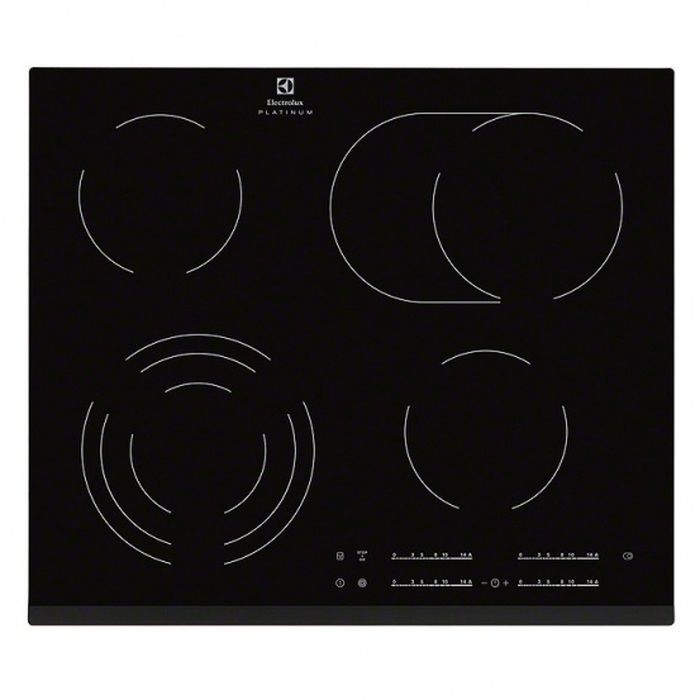 Electrolux EHF96547FK электрическая варочная панельEHF96547FK Electrolux EHF96547FK электрическая варочная панельEHF96547FKЭлектрическая варочная панель Electrolux EHF96547FK.Проведите пальцем или просто коснитесь подходящего уровня нагрева:Интуитивно понятный интерфейс с сенсорным управлением позволит вам выбрать идеальную степень нагрева одним плавным движением или касанием.Интуитивный контроль – просто коснитесь или проведите пальцем:Элементы управления DirectAccess этой варочной поверхности обеспечивают логичный доступ к выбору параметров приготовления – просто прикоснитесь пальцем и проведите до нужной отметки.Идеальное место для вашей овальной рыбоварки:Займитесь морепродуктами всерьез, как вы всегда того хотели. Эта овальная конфорка FishZone – идеальное решение для мягкого и ровного прогрева вашей рыбоварки.Панель управления прямо на приборе – это прямой доступ ко всем элементам управления:Элементы управления этой варочной панели разработаны так, чтобы вы всегда могли сразу получить к ним доступ. Просто подойдите и произведите нужные настройки.Прервите приготовление и возобновите его снова одним касанием:Бывает, что нужно отлучиться из кухни в ходе приготовления. Функция Stop+Go позволяет сделать паузу в приготовлении одним нажатием кнопки и возобновить работу с теми же настройками.Экономьте электричество при каждом приготовлении:EcoTimer экономит электроэнергию, отключая варочную поверхность и используя ее остаточное тепло для заключительного этапа приготовления.