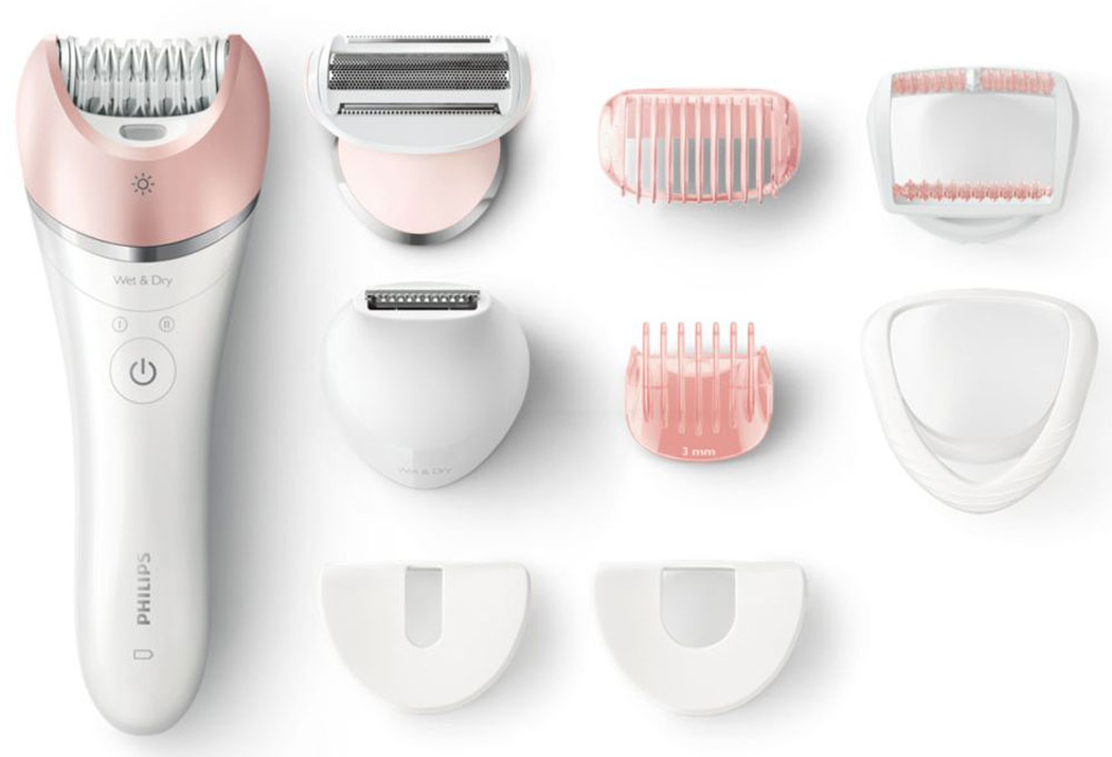 Philips BRE640/00, White эпиляторBRE640/00 Philips BRE640/00, White эпиляторBRE640/00Благодаря дизайну S-образной формы Philips BRE640/00 легко перемещать по телу. Широкая головка с керамическими дисками плотно прилегает к коже и захватывает даже тонкие волоски, обеспечивая быстрый и качественный результат надолго. Возможность использования на сухой и влажной коже и 8 аксессуаров — ваше индивидуальное решение для ухода за телом.Уникальная эпилирующая головка выполнена из керамического материала, что позволяет надежно захватывать даже самые тонкие волоски.Широкая эпилирующая головка для оптимального удаления волосков за одно движение и качественного результата надолго.Эпилятор Philips BRE640/00 оснащен уникальной системой: пинцеты приподнимают прилегающие к коже волоски и направляют их к участку, где они захватываются и удаляются. Благодаря круглым керамическим дискам прибор прилегает близко к коже, что обеспечивает бережное воздействие и оптимальный результат.Используйте прибор в душе или ванной: ручка с нескользящим покрытием гарантирует удобное использование как на сухой, так и на влажной коже.Благодаря уникальной подсветке вы не пропустите даже самые тонкие волоски. Эффективная эпиляция на любых участках тела.В комплект входят насадка-триммер и гребень для линии бикини, что позволяет легко подравнивать и моделировать волоски на чувствительных участках. Бритвенная головка и насадка-гребень обеспечивают гладкое и более бережное бритье различных участков тела. Насадка для лица удаляет нежелательные волоски на лице, а насадка для чувствительных участков легко удаляет волоски в области подмышек и в зоне бикини. Массажная насадка минимизирует неприятные ощущения при эпиляции. Насадка Skin Stretcher разглаживает кожу во время эпиляции.Благодаря специальным насадкам уход за телом и удаление волос станут более комфортными и адаптированными под ваши требования к процедурам.Количество дисков: 17Движений в секунду: 960 (1 скорость); 1066 (2 скорость)
