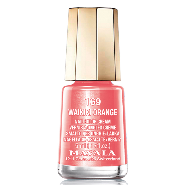 Mavala Лак для ногтей Гавайское солнце Waikiki Orange , Тон 169, 5 мл08-440 Mavala Лак для ногтей Гавайское солнце Waikiki Orange , Тон 169, 5 мл08-440Лаки для ногтей Mavala представлены классическими и ультрамодными оттенками. Они пропускают воздух даже через 3-4 слоя, давая возможность ногтям дышать. Специально разработанный состав лаков позволяет им оставаться свежими и насыщенными долгое время. Лаки не содержат толуол, формальдегид, камфору, дибутил фталат, канифоль и добавленный никель.