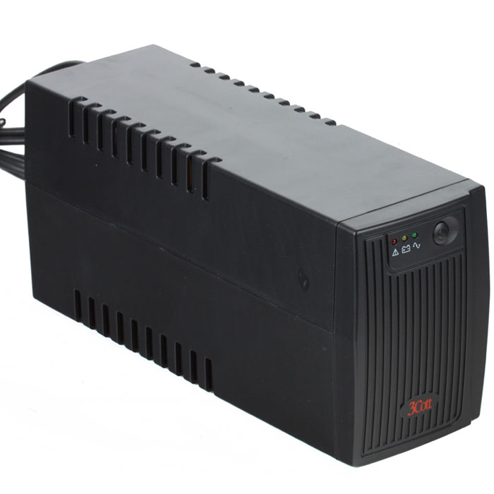 3Cott Micropower 650VA/360W линейно-интерактивный ИБП3Cott-650VA-4IEC 3Cott Micropower 650VA/360W линейно-интерактивный ИБП3Cott-650VA-4IEC3Cott Micropower 650VA/360W - линейно-интерактивный ИБП с плавким типом предохранителя обеспечит качественную защиту вашего устройства. Выходной мощности в 650 ВА вполне хватит для игровых и офисных ПК.В данной модели присутствуют звуковая сигнализация, предупреждающая звуковым сигналом о любых изменениях, связанных с работой ИБП (переход в автономный режим работы, низкий заряд батареи и т.п.), и светодиодные индикаторы, каждый из которых отвечает за тот или иной режим работы. Таким образом, пользователь всегда находится в курсе в каком режиме находится источник бесперебойного питания в данный момент.Холодный старт - это особый режим, при котором источник бесперебойного питания, в случае отсутствия напряжения в сети, переходит на режим работы от батареи.Еще одним весомым достоинством 3Cott Micropower 650VA/360W является возможность самостоятельной замены батареи без необходимости использования специальных инструментов.Время перехода на батареи: 2-4 мсТип батареи: 1 x 12В 7АчВремя работы в резервном режиме при нагрузке 50%: 14 минутИндикаторы: работа от сети/от батарей/батареи разряжены/неисправностьУровень шума: 40 дБВходная вилка: SchukoВыходные разъёмы: IEC 320 x 4 (c батарейной поддержкой)