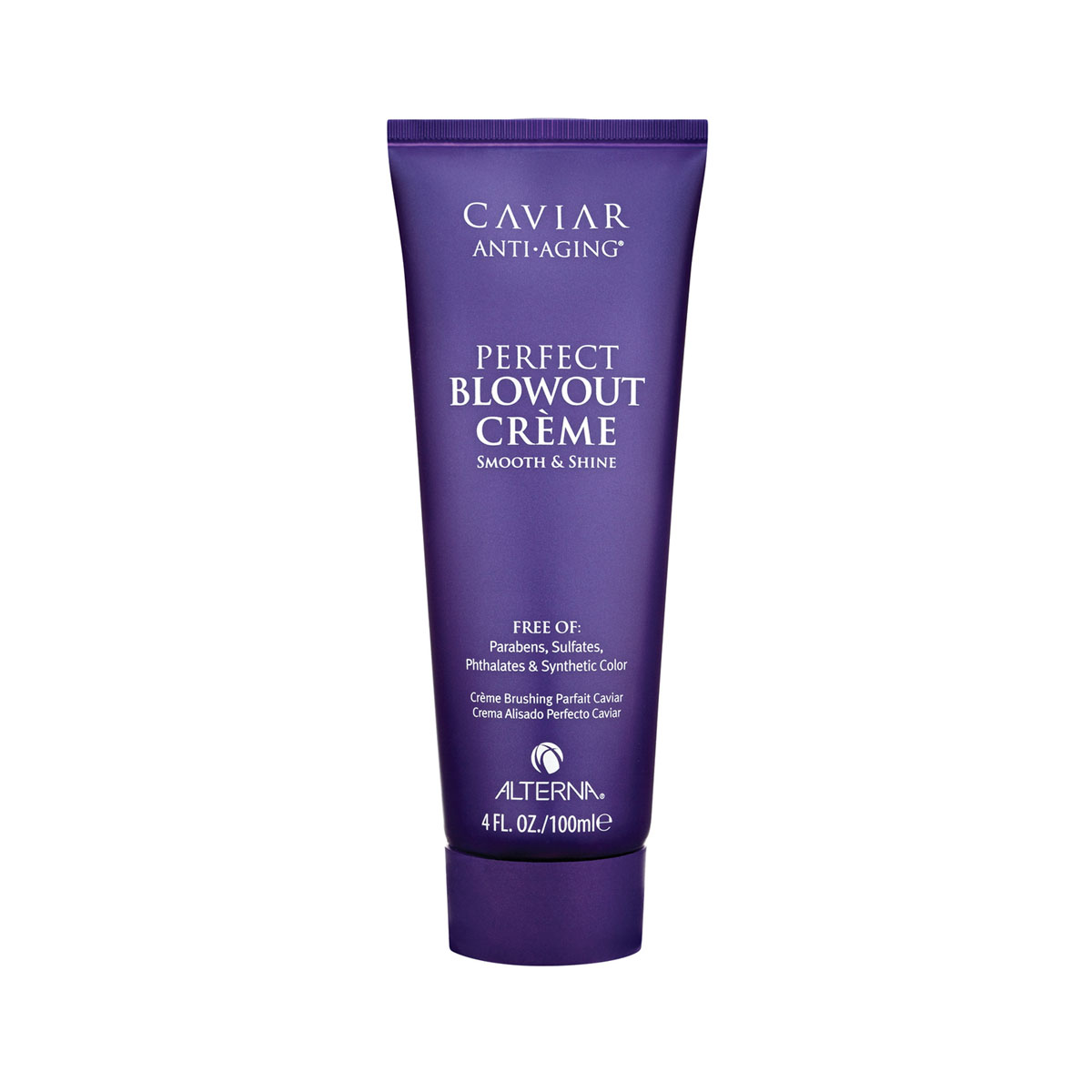 Alterna Омолаживающий лосьон для разглаживания и блеска Caviar Anti-Aging Perfect Blowout Creme - 100 мл60737 Alterna Омолаживающий лосьон для разглаживания и блеска Caviar Anti-Aging Perfect Blowout Creme - 100 мл60737Многофункциональный питательный лосьон Alterna Caviar Anti-Aging Perfect Blowout Creme увлажняет и питает волосы, устраняет пушистость и делает их более послушными. Создает ровные и гладкие пряди, минимизирует статику и просто идеален в случае укладки волос феном, обеспечивая нежный контроль в процессе создания прически. Крем обладает облегченной формулой, которая придает волосам сияние и блеск, а также обеспечивает волосам защиту от влажного климата. Уникальная комбинация экстракта корня родиолы и витамина С повышает антиоксидантные свойства, защищает хрупкие локоны и кожу головы от повреждений и обесцвечивания во время горячей укладке феном и негативном воздействии внешних факторов. Уменьшает время сушки волос феном, благодаря чему негативное тепловое воздействия на волосы становится минимальным. Обладает термозащитой.Результат: Благодаря Alterna Caviar Anti-Aging perfect Blowout Creme, ваши волосы всегда будут выглядеть ультра-прямыми, гладкими и легко расчесываться.
