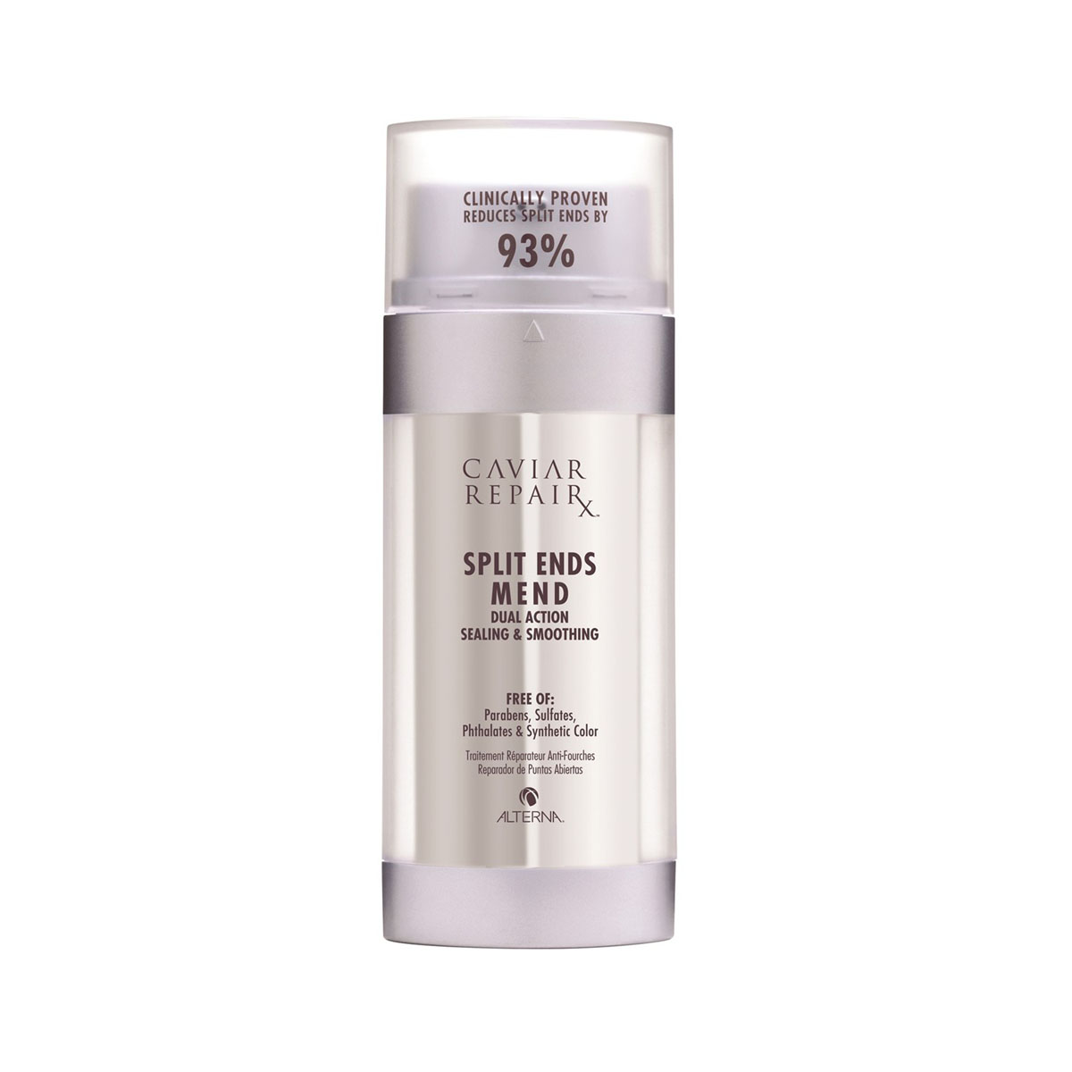 Alterna Двухфазная сыворотка - восстановление секущихся кончиков волос Caviar Repair Rx Split Ends Mend - 30 мл67135 Alterna Двухфазная сыворотка - восстановление секущихся кончиков волос Caviar Repair Rx Split Ends Mend - 30 мл67135Сыворотка восстанавливает и лечит волосы, уменьшает появление первых признаков секущихся кончиков на 93,3% уже после первого применения. Уплотняет и укрепляет пряди, предотвращает ломкость в будущем. Мгновенно впитывается, предотвращает спутывание, а также делает волосы мягкими и шелковистыми. Ее двухфазная формула находится в двух отсеках и смешивается при нанесении, активируясь при этом. Первая формула уплотняет кутикулы, чтобы предотвратить возможные повреждения, а вторая формула разглаживает волосы.