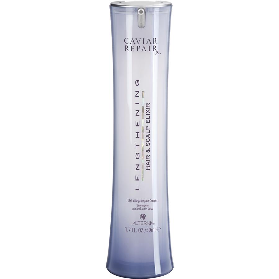 Alterna Эликсир Быстрый рост волос Caviar Repair Rx Lengthening Hair and Scalp Elixir - 50 мл67166 Alterna Эликсир Быстрый рост волос Caviar Repair Rx Lengthening Hair and Scalp Elixir - 50 мл67166Питательный эликсир лечит волосы и кожу головы, применяется для максимальной активизации роста волос. Эта мягкая сыворотка помогает избежать ломкости волос. Она активно воздействует на корни и предотвращает поломку за счет необходимого питания корней и кожи головы. Так же эликсир улучшает состояние волос по всей длине, делает их мягкими и гладкими. Легкая и быстровпитывающаяся формула способствует удлинению и усилению волос уже через 2 недели!