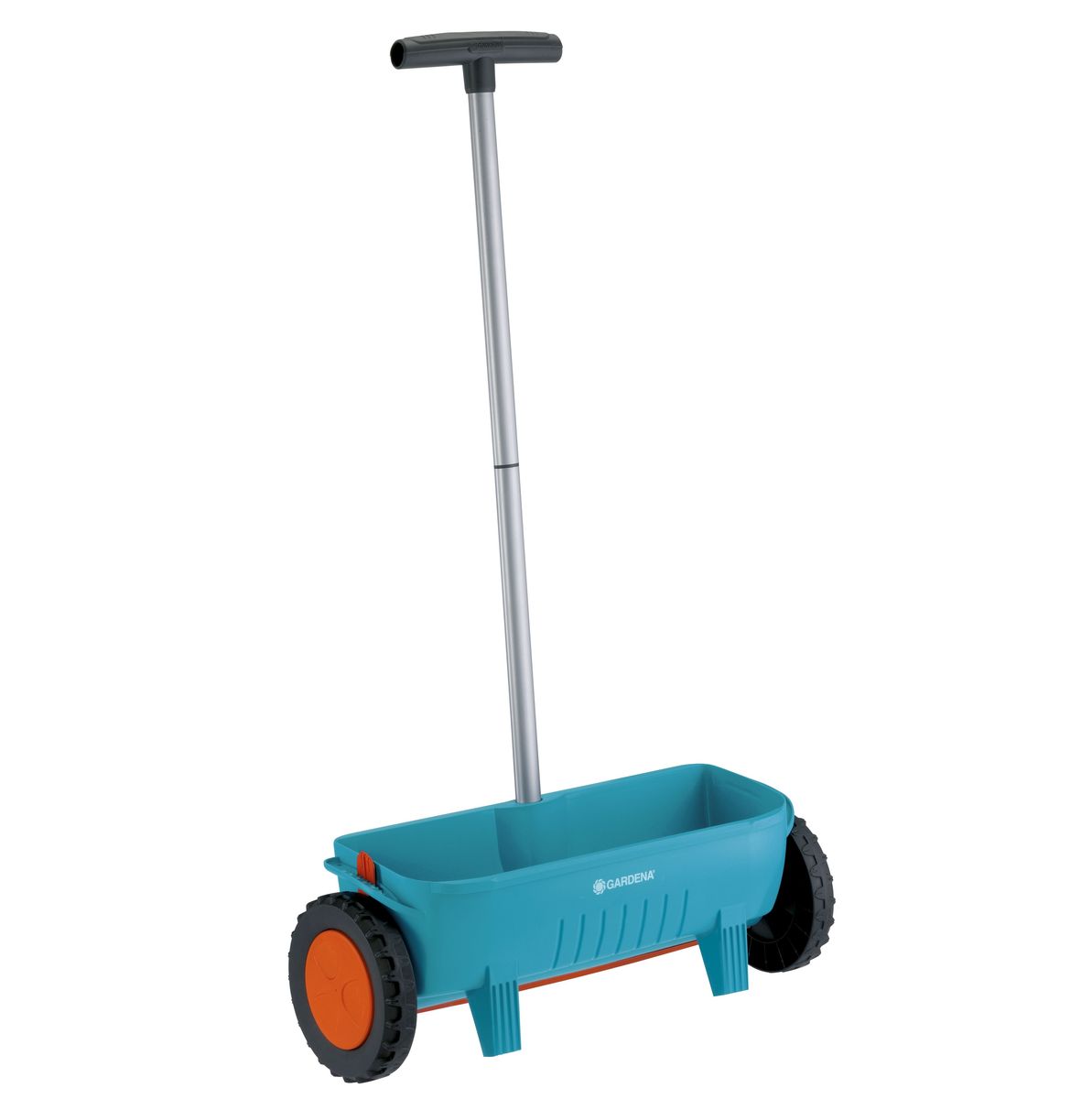 Разбрасыватель-сеялка Gardena Classic 300, универсальный00430-29.000.00 Разбрасыватель-сеялка Gardena Classic 300, универсальный00430-29.000.00Разбрасыватель-сеялка Gardena Classic 300, изготовленный из высококачественного пластика, может стать вашим верным помощником в саду: имея ширину разбрасывания 45 см и объем 10 л, он обеспечивает точное дозирование семян и удобрений. В разбрасыватель можно загружать распределяемый материал различного размера - например, удобрения, семена, известь, песок, каменную крошку или соль. Разбрасыватель-сеялку можно использовать круглый год. Специальная таблица позволяет определять оптимальное количество удобрения для неизменно точного дозирования. Инновационный высокоэластичный разбрасывающий цилиндр обеспечивает равномерное распределение. Благодаря удобной функции свободного вращения колес разбрасывание происходит только тогда, когда вы толкаете устройство вперед. При заднем ходе или развороте разбрасыватель-сеялка не функционирует. На контейнере расположен простой в обращении регулировочный рычаг. Высококачественные пластиковые колеса с тракторным профилем обеспечивают превосходное сцепление при работе на различных поверхностях. Колеса устойчивы к коррозии и поломкам.. T-образная рукоятка подходит для ведения одной или двумя руками. Разбрасыватель-сеялка устойчив к появлению трещин и легко моется струей воды.Разбрасыватель-сеялку Gardena Classic 300 можно хранить в стоячем или подвешенном положении. Рекомендуемая площадь газона - 300 м2 (+/-20%). Рабочая ширина - 0,45 м.Емкость контейнера - 10 л.