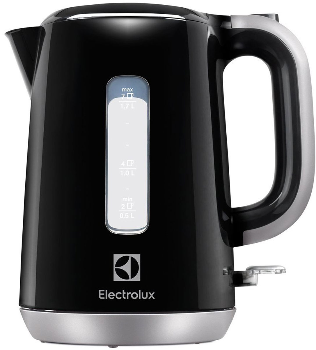 Electrolux EEWA 3300, Black чайникEEWA 3300 Electrolux EEWA 3300, Black чайникEEWA 3300Простой в управлении электрический чайник Electrolux EEWA 3300 станет незаменимым помощником на кухне или в офисе. Корпус выполнен из пластика. Чайник оснащен защитой от перегрева и включения без воды, еще есть автоматическое выключение при снятии его с подставки. Имеется индикатор включения, индикатор уровня воды, а также съемный фильтр для очистки воды. Данная модель устанавливается на удобную подставку и может вращаться на 360 градусов.