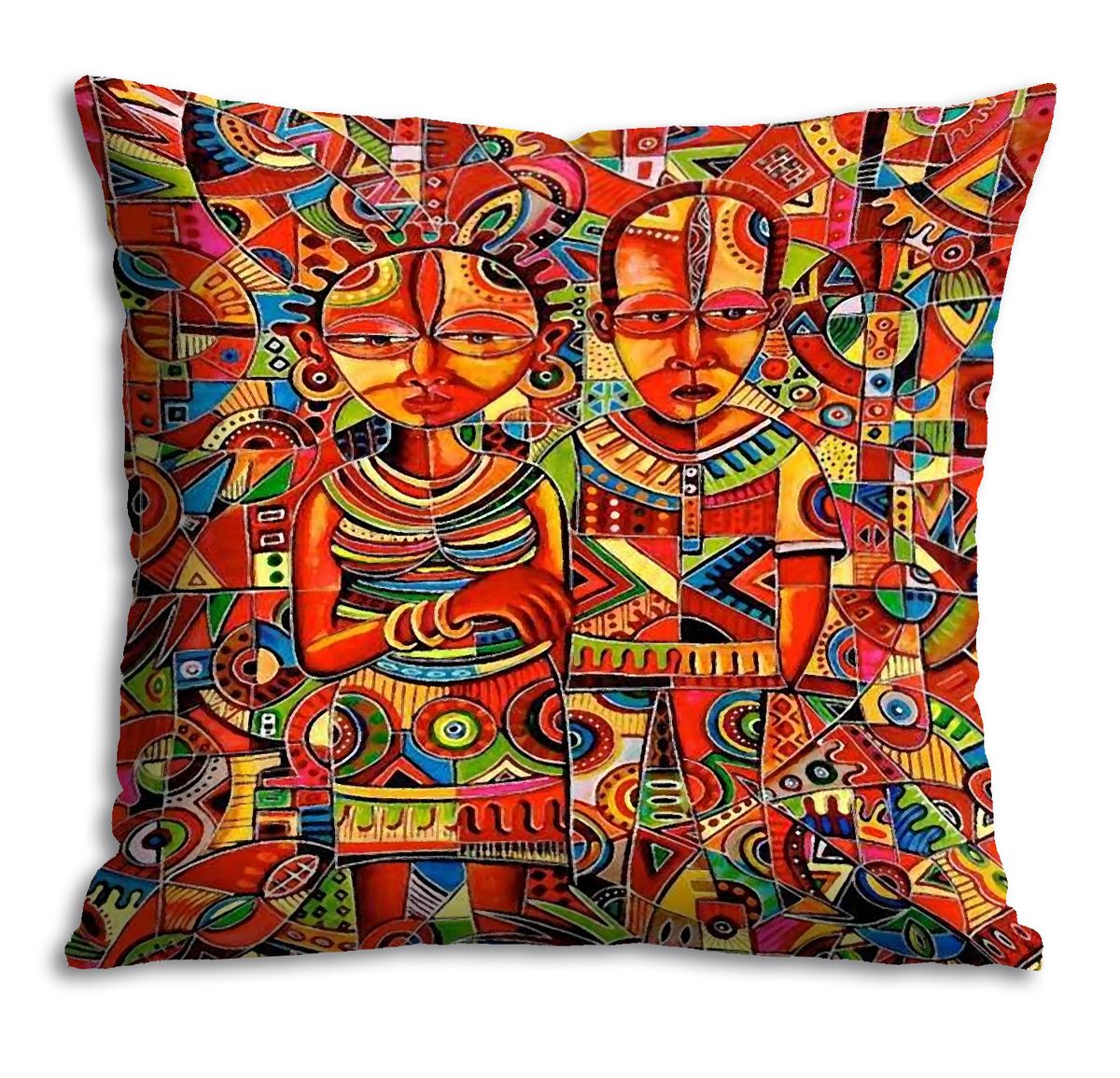 Подушка декоративная GiftnHome Африка, 35 х 35 смPLW-35 Африка Подушка декоративная GiftnHome Африка, 35 х 35 смPLW-35 АфрикаПодушка декоративная GiftnHome Африка прекрасно дополнит интерьер спальни или гостиной. Чехол подушки выполнен из атласа (искусственный шелк) с этническими мотивами. В качестве наполнителя используется мягкий холлофайбер. Чехол снабжен застежкой-молнией, благодаря чему его легко можно снять и постирать. Красивая подушка создаст атмосферу уюта в доме и станет прекрасным элементом декора.