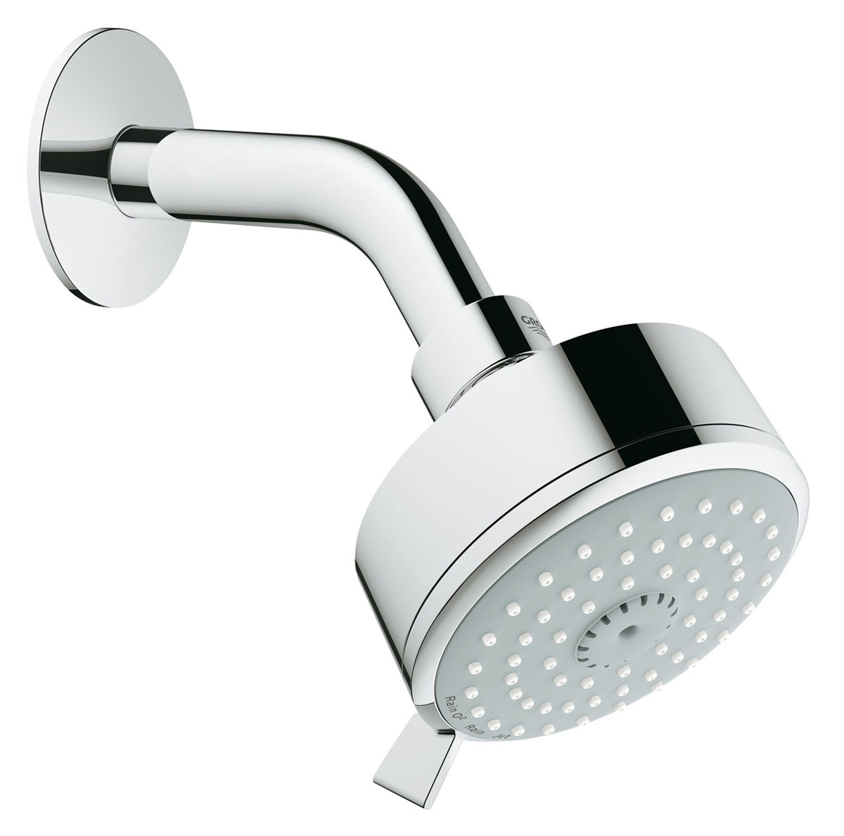 Душ верхний Grohe Tempesta Cosmopolitan, с кронштейном, 3 режима, диаметр 100 мм26090000 Душ верхний Grohe Tempesta Cosmopolitan, с кронштейном, 3 режима, диаметр 100 мм26090000Верхний душ Grohe Tempesta Cosmopolitan, выполненный из латуни, воплощает в себе стильную простоту и комфорт виспользовании. Внутренняя конструкция изделия обеспечивает достаточный напор струи даже при низком давлении воды в системе водопровода. Резьбовое соединение: 1/2.Особенности:- система SpeedClean против известковых отложений;- внутренний охлаждающий канал для продолжительного срока службы;- может использоваться с проточным водонагревателем.