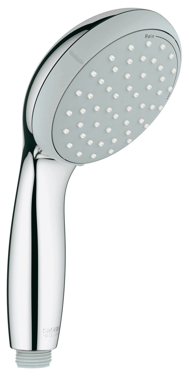 Ручной душ GROHE Tempesta Classic (2 режима) с ограничением расхода воды (26161000)26161000 Ручной душ GROHE Tempesta Classic (2 режима) с ограничением расхода воды (26161000)26161000Rain, Jet9,5 л/мин ограничитель расхода водыGROHE EcoJoy® Технология совершенного потока при уменьшенном расходе воды GROHE DreamSpray® превосходный поток водыGROHE StarLight® хромированная поверхность с системой SpeedClean против известковых отложенийВнутренний охлаждающий канал для продолжительного срока службыShockProof силиконовое кольцо, предотвращающее повреждение поверхности при падении ручного душаможет использоваться с проточным водонагревателемуниверсальное крепление, подходящее к любому стандартному шлангуминимальное давление 1,0 бар