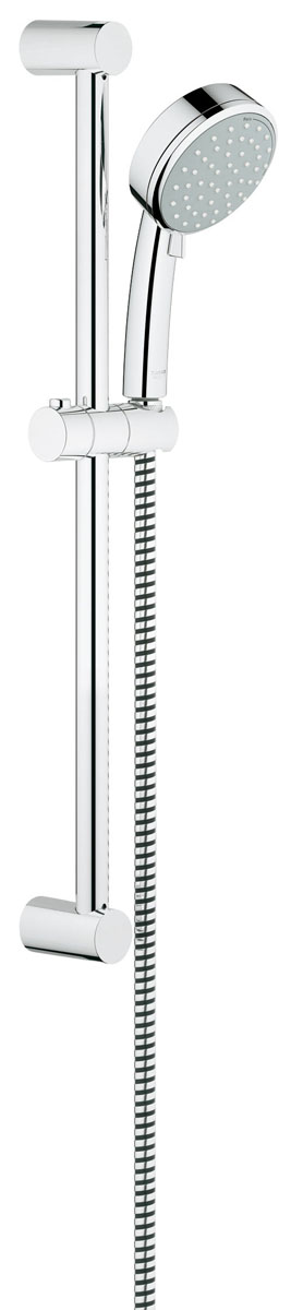 Душевой гарнитур Grohe Tempesta Cosmopolitan2757810E Душевой гарнитур Grohe Tempesta Cosmopolitan2757810EДушевой комплект Grohe воплощает в себе стильную простоту и комфорт в использовании. Комплект состоит из ручного душа, душевой штанги (600 мм) и шланга (1750 мм), изготовленных из высококачественной латуни. Хромированное покрытие StarLight придает изделию яркий металлический блеск и эстетичный внешний вид. Душевой комплект Grohe удобен и практичен в работе.Особенности:- превосходный поток воды;- система SpeedClean против известковых отложений;- внутренний охлаждающий канал для продолжительного срока службы;- технология совершенного потока при уменьшенном расходе воды;- силиконовое кольцо, предотвращающее повреждение поверхности при падении ручного душа. Может использоваться с проточным водонагревателем.