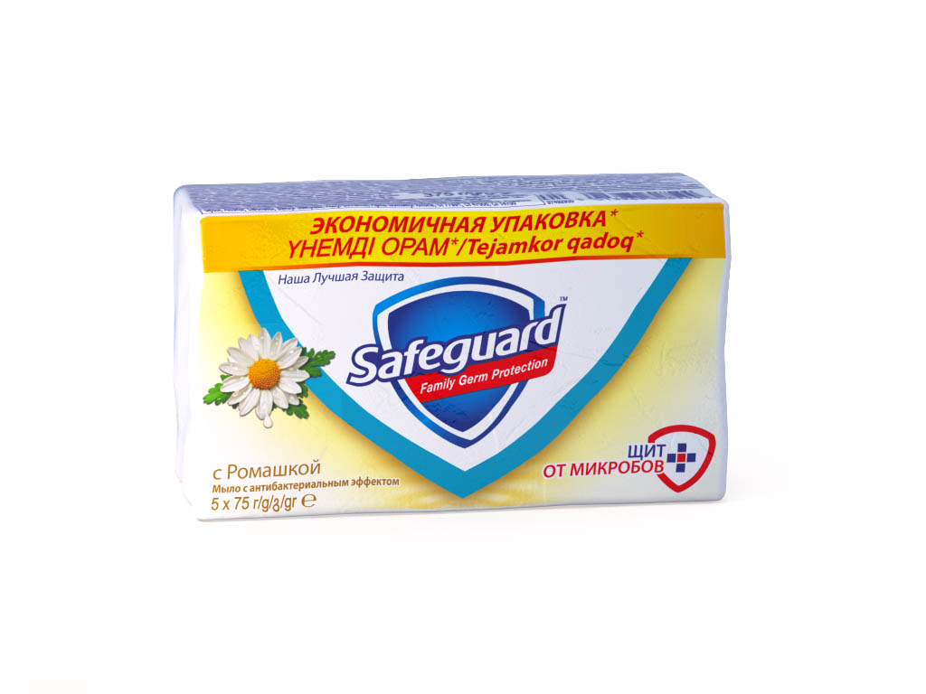 Safeguard Антибактериальное мыло Ромашка, 5 х 75 г