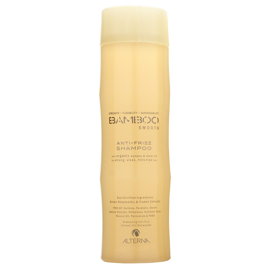 Alterna Полирующий шампунь Bamboo Smooth Anti-Frizz Shampoo - 250 мл44010 Alterna Полирующий шампунь Bamboo Smooth Anti-Frizz Shampoo - 250 мл44010Органическое масло Kendi Oil и экстракт бамбука, входящие в состав шампуня Alterna Bamboo Smooth Anti-Frizz Shampoo помогут оптимально увлажнить и укрепить волосы, делая их гладкими, сильными и шелковистыми. Технология Color Hold позволит вашим окрашенным волосам дольше сохранять цвет, не вымывая его.Результат: Очищает волосы без использования сульфатов. Оптимально увлажняет волос. Укрепляет волосы, закладывает основу для гладких и здоровых волос. Сохраняет яркость цвета окрашенных и натуральных волос. Улучшает внешний вид волос. Разглаживает волосы, придает им гладкость и блеск. Обладает влагостойкими свойствами.