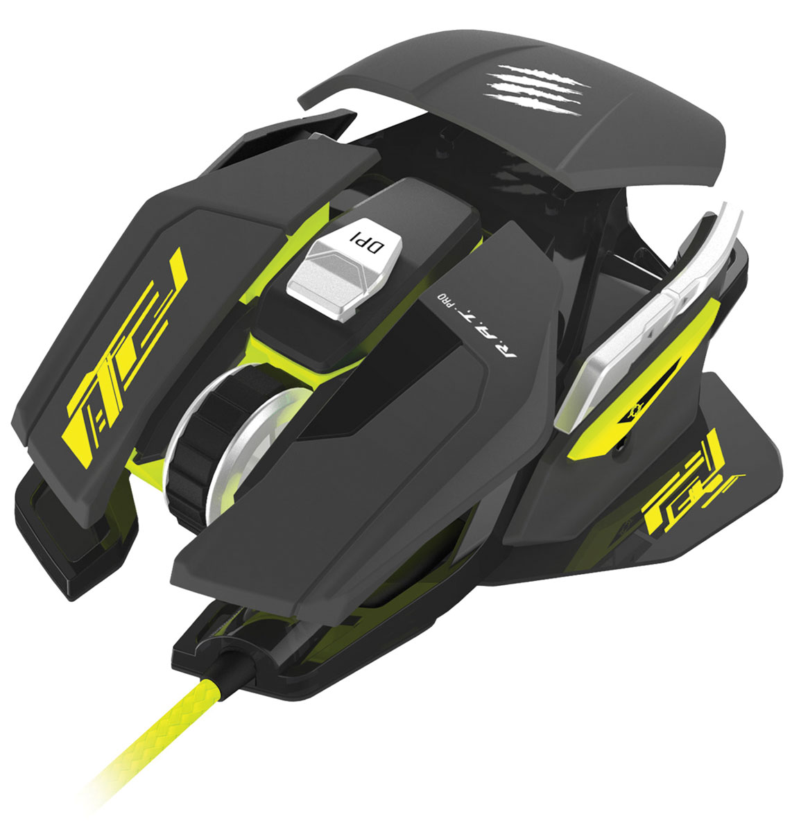 Mad Catz R.A.T. PRO S игровая мышь (MCB4372200A6/04/1)PCAmc44 Mad Catz R.A.T. PRO S игровая мышь (MCB4372200A6/04/1)PCAmc44Игровые мыши серии Mad Catz R.A.T. PRO известны как самые передовые в мире. Игровая мышь R.A.T. PRO S продолжает эту традицию. Ее характеристики подходят для участия в турнирах, а скорость и быстрота реакции призваны обеспечить победу.В создании мыши R.A.T. PRO S основную роль играли геймеры, принимающие участие в турнирах.За годы разработки Mad Catz оставили только те характеристики, которые необходимы именно им. В конечном счете, в R.A.T. PRO S есть все, что нужно для турнирной мыши и ничего лишнего.Возможность настройки и регулирования – определяющая часть всех высокоэффективных игровых мышек R.A.T. Это то, что формирует игровую составляющую. Мышь R.A.T. PRO S можно регулировать в длину и по углу хвата – упор для основания ладони может наклоняться на 15 градусов и удлиняться до 12 мм от стандартного размера. Теперь вы можете легко найти то, что подходит именно вашему размеру и типу хвата.Точный сенсор – ключ к победе на турнире и инфракрасный оптический сенсор PixArt PMW3310 именно такой. FPS, MMO и RTS игроки могут быть уверены, что всех их движения будут выверены до пикселя благодаря этому надежному сенсору с разрешением 5000 dpi. Благодаря отсутствию корректировок по ускорению и ПО, в ваших руках контроль ситуации на 100%.Идеально подходит тем, кто предпочитает оптические сенсоры или профессиональным игрокам MOBA, желающим полностью контролировать свои действия.Хотите ли вы настроить скорость персонажа в играх типа MOBA или точность снайпера в FPS, две различные опции доступны благодаря переключению типов разрешения. К тому же, если скачать программное обеспечение для ПК, можно установить четкие значения для отдельной кнопки Precision Aim. Чтобы мгновенно изменить чувствительность через изменение разрешения, нужно просто удерживать кнопкуPrecision Aim для немедленного переключения на установленное вами через ПО разрешение.Мышь R.A.T. PRO S весит ровно 77 грамм (без кабеля) и является одной из самых легких игровых мышей.Подвижная нижняя платформа мягко скользит благодаря бесшумному и гладкому покрытию из тефлона. Эта характеристика идеально подходит для стиля игры, при котором низкая чувствительность сочетается с высокой подвижностью. Такой стиль часто используется геймерами во время участия в турнирах. При практически нулевом сопротивлении на большинстве игровых поверхностей, молниеносная реакция мгновенно отражает ваши действия в игре. Во время сетевых соревнований не всегда есть возможность играть на собственном ПК. Так же как режим Precision Aimпомогает умело решить определенную игровую задачу, встроенная в мышь память решает другую. Внутри игровой мыши R.A.T. PRO S может храниться до трех настраиваемых через ПО профилей. Вы можете настроить профили для своих любимых игр и затем просто ставить нужный в автоматическом режиме.После запуска игры, мышь R.A.T. PRO S распознает ее и мгновенно запустит ваши персональные настройки.Ускорение: 30GЧастота USB опроса: 125, 250, 500, или 1000 ГцСкорость отслеживания: до 3.3 м/с (130 ips)Долговечность правой и левой кнопки мыши: до 20 миллионов кликов