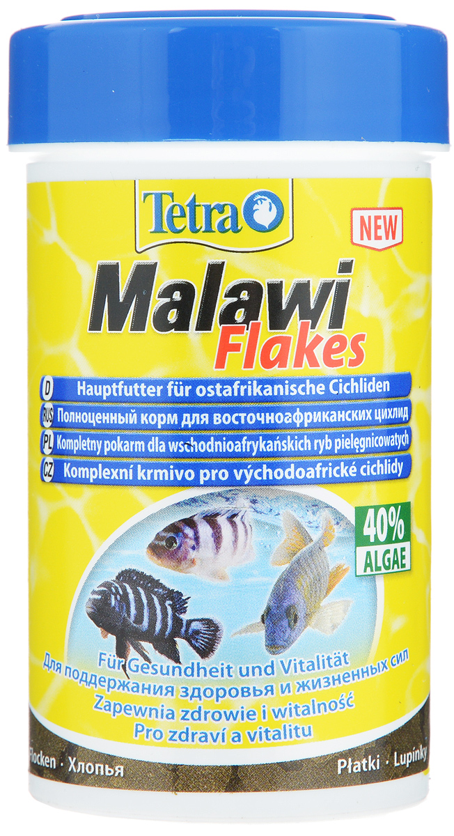 Корм для травоядных цихлид Tetra Malawi. Flakes, с водорослями, хлопья, 100 мл (20 г)244191 Корм для травоядных цихлид Tetra Malawi. Flakes, с водорослями, хлопья, 100 мл (20 г)244191Корм для травоядных цихлид Tetra Malawi. Flakes - высококачественный сбалансированный питательный корм, который предназначен для кормления всех травоядных цихлид, особенно малавийских цихлид группы мбуна. Выведенная учеными формула содержит специально сбалансированную смесь из водорослей, таких как спирулина (20%), нори (17%) и хлорелла (3%).Корм богат высококачественными протеинами и другими питательными веществами, позволяет удовлетворить пищевые потребности рыб, питающихся водорослями. Улучшает пищеварение и придает жизненные силы. Кормить несколько раз в день небольшими порциями. Состав: водоросли (спирулина 20%, нори 17%, хлорелла 3%), рыба и побочные рыбные продукты, зерновые культуры, моллюски и раки, экстракты растительного белка, масла и жиры, дрожжи. Аналитические компоненты: сырой белок 41%, сырые масла и жиры 6%, сырая клетчатка 2%, влага 8%. Добавки: витамины, провитамины и химические вещества с аналогичным воздействием: витамин А 17530 МЕ/кг, витамин Д3 1095 МЕ/кг, антиоксиданты. Товар сертифицирован.