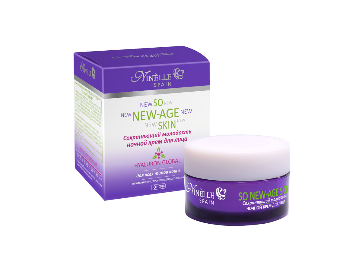 So New-Age Skin Сохраняющий молодость крем для лица дневной, 50 мл1124N10834 So New-Age Skin Сохраняющий молодость крем для лица дневной, 50 мл1124N10834Крем с активной гиалуроновой кислотой эффективно укрепляет кожу, выравнивает ее тон и текстуру,улучшает процесс обмена веществ в клетках кожи, ускоряет ее регенерацию. При регулярном использовании повышается эластичность кожи, активизируются процессы естественного восстановления кожи, благодаря которым коже возвращается жизненная сила и сохраняется ее природная красота. Применение: Наносить утром на предварительно очищенную кожу лица, шеи и декольте. Идеально подходит в качестве основы под макияж.