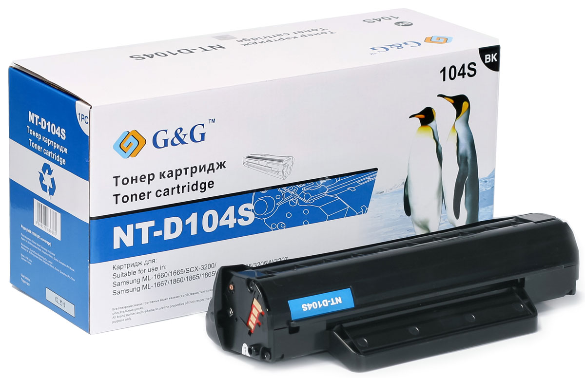 G&G NT-D104S тонер-картридж для Samsung ML-1660/1661/1665/SCX-3200/3205/3207/3210/3217