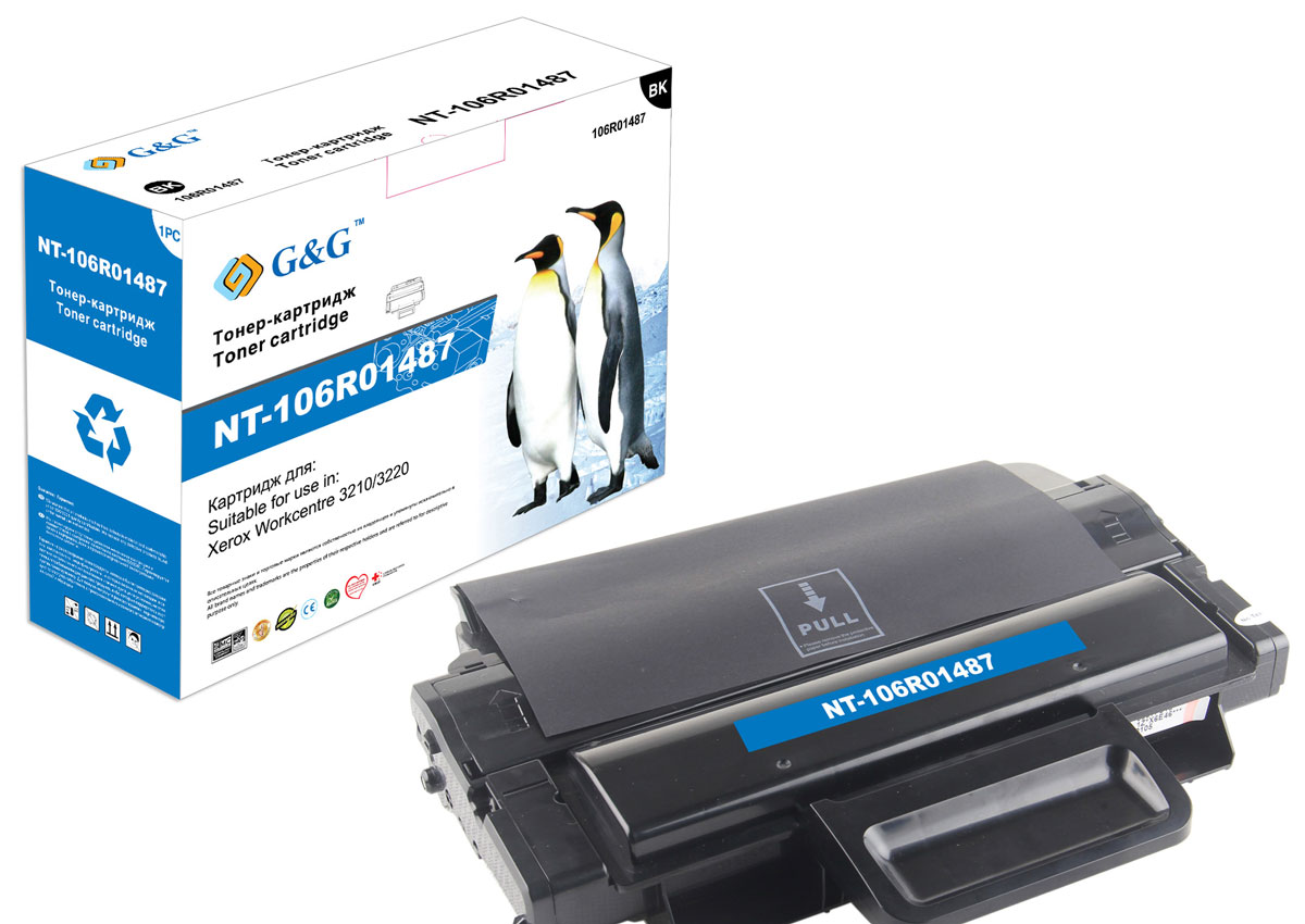 G&G NT-106R01487 тонер-картридж для Xerox WorkCentre 3210/3220NT-106R01487 G&G NT-106R01487 тонер-картридж для Xerox WorkCentre 3210/3220NT-106R01487Картридж G&G NT-106R01487 для лазерных принтеров Xerox WorkCentre 3210/3220.Расходные материалы G&G для лазерной печати максимизируют характеристики принтера. Обеспечивают повышенную чёткость чёрного текста и плавность переходов оттенков серого цвета и полутонов, позволяют отображать мельчайшие детали изображения. Обеспечивают надежное качество печати.