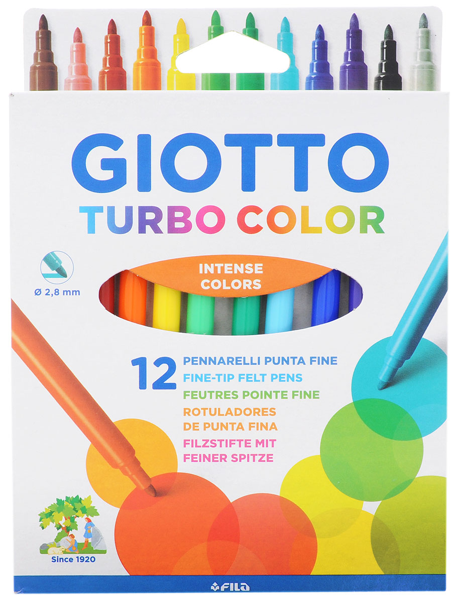 Giotto Набор фломастеров Turbo Color 12 цветов