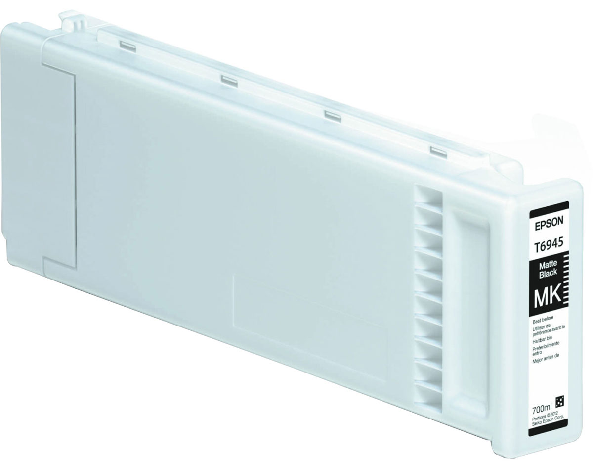 Epson T6945 (C13T694500), Matte Black картридж для T3000/5000/7000C13T694500 Epson T6945 (C13T694500), Matte Black картридж для T3000/5000/7000C13T694500Картридж Epson T6945 для струйных принтеров Epson SureColor SC-T3000/5000/7000.Расходные материалы Epson для печати максимизируют характеристики принтера. Обеспечивают повышенную четкость изображения и плавность переходов оттенков и полутонов, позволяют отображать мельчайшие детали изображения. Обеспечивают надежное качество печати.