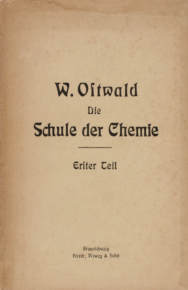 Die Schule der Chemie0120710 Die Schule der Chemie0120710Braunschweig, 1903 год, Druck und Verlag von Friedrich Vieweg und Sohn.Издательский переплет. Сохранность хорошая. Сохранена оригинальная обложка.Вашему вниманию представлено старинное книжное издание на немецком языке Die Schule der Chemie автора W.Ostwald.Издание не подлежит вывозу за пределы Российской Федерации.