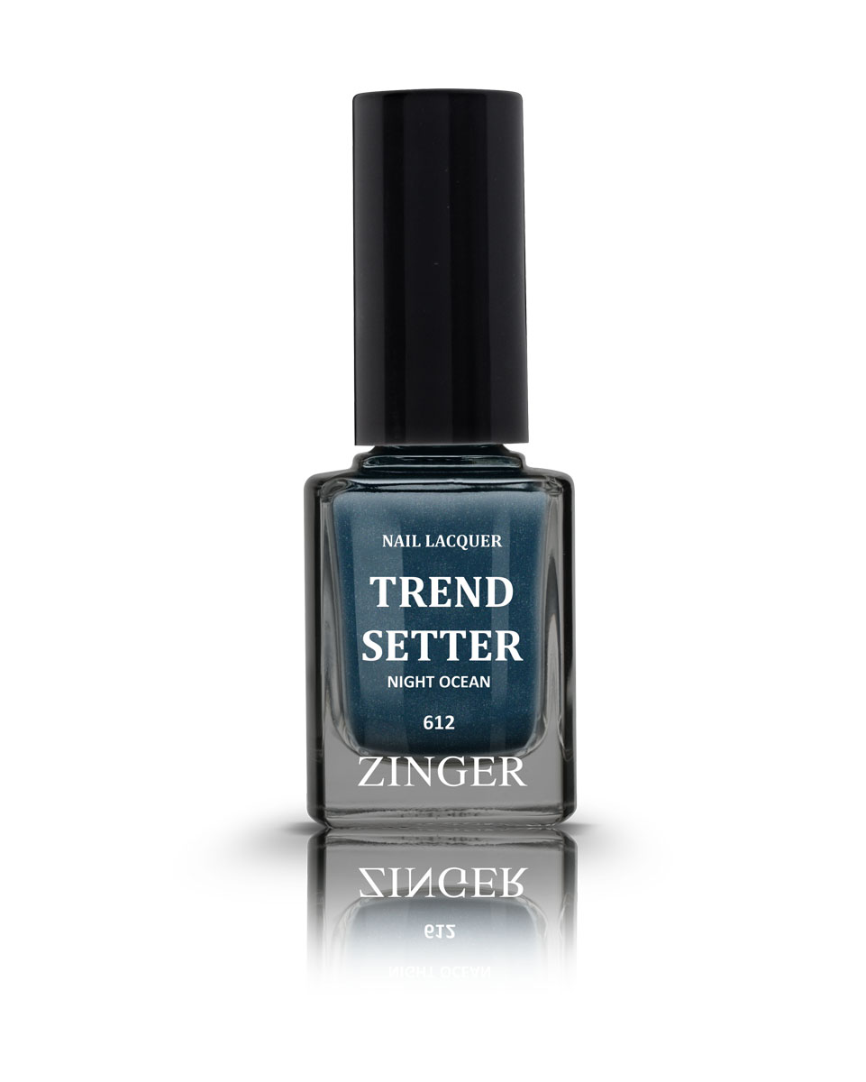 Zinger Лак для ногтей TRENDSETTER NIGHT OCEAN 612, 12 мл78210 Zinger Лак для ногтей TRENDSETTER NIGHT OCEAN 612, 12 мл7821060 трендовых оттенков для новой коллекции лака для ногтей Zinger 2016 произведены во Франции по экспертной технологии, которая обеспечивает прочное покрытие и одновременно заботится о здоровье ногтей, сохраняя их природную красоту. Новая формула лака Gel-technology 3-го поколения свободна от парабенов, толуола, ДБП, исключено использование камфоры и формальдегидной смолы. Для дополнительной защиты ногтей, в новой 5free формуле лаков Zinger появились UV-фильтры. Лак теперь наносится легко и быстро, абсолютно ровным слоем, благодаря новой профессиональной кисточке из 222 волосков. Лак держится намного дольше и высыхает после нанесения в течение нескольких минут. Сырье для производства лаков и конечный продукт –лаки Zinger не тестируются на животных.Фактура песочная (сахарная)