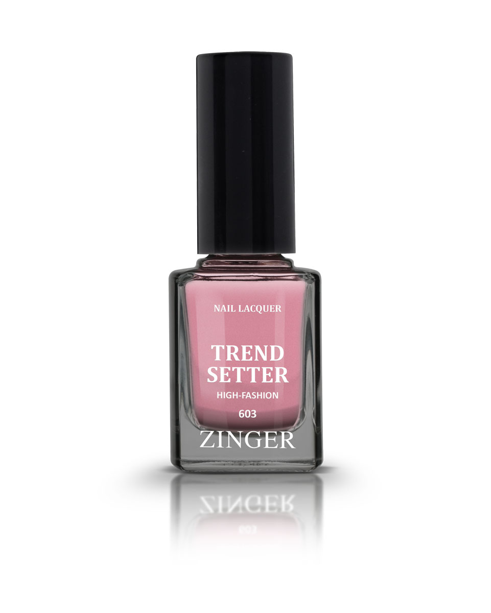 Zinger Лак для ногтей TRENDSETTER HIGH-FASHION 603, 12 мл78104 Zinger Лак для ногтей TRENDSETTER HIGH-FASHION 603, 12 мл7810460 трендовых оттенков для новой коллекции лака для ногтей Zinger 2016 произведены во Франции по экспертной технологии, которая обеспечивает прочное покрытие и одновременно заботится о здоровье ногтей, сохраняя их природную красоту. Новая формула лака Gel-technology 3-го поколения свободна от парабенов, толуола, ДБП, исключено использование камфоры и формальдегидной смолы. Для дополнительной защиты ногтей, в новой 5free формуле лаков Zinger появились UV-фильтры. Лак теперь наносится легко и быстро, абсолютно ровным слоем, благодаря новой профессиональной кисточке из 222 волосков. Лак держится намного дольше и высыхает после нанесения в течение нескольких минут. Сырье для производства лаков и конечный продукт - лаки Zinger не тестируются на животных.Фактура полуматовая с эффектом неопрена